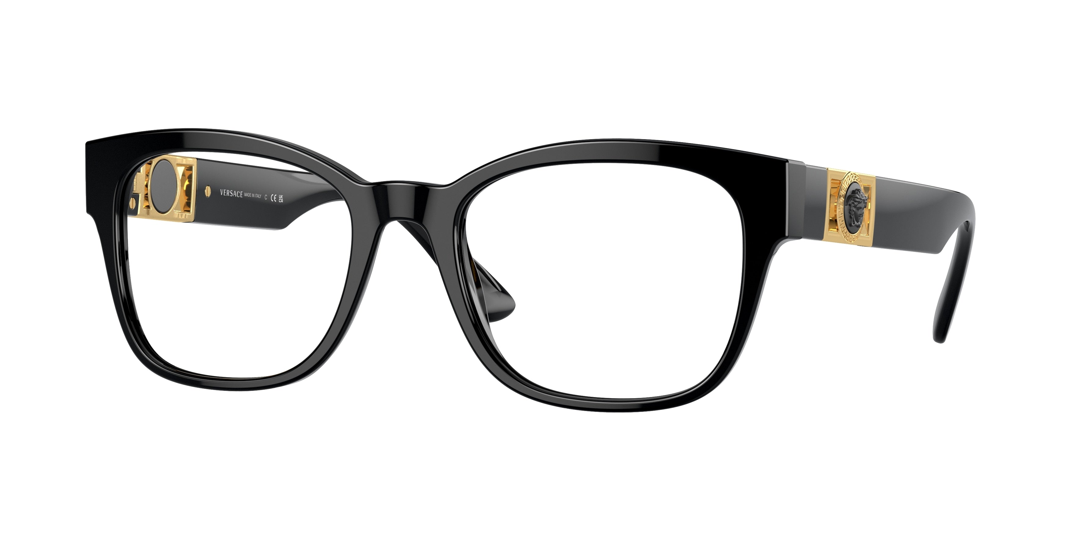 Versace VE3314 Pillow Eyeglasses  GB1-Black 56-145-20 - Color Map Black
