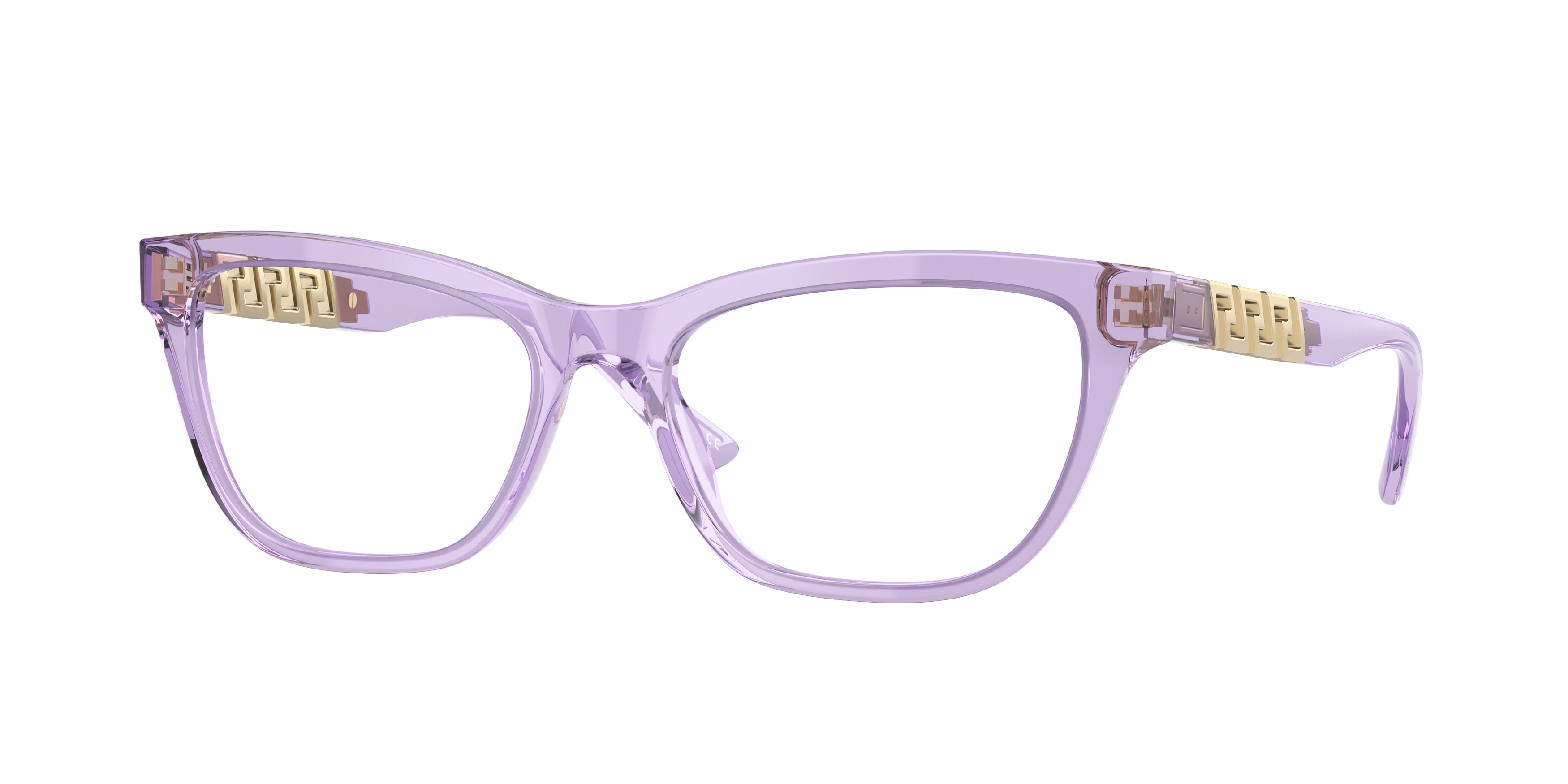 Versace VE3318 Pillow Eyeglasses  5353-Transparent Violet 54-140-17 - Color Map Violet