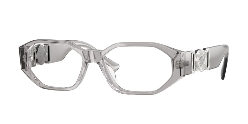 Versace VE3320U Irregular Eyeglasses  593-Grey Transparent 56-145-16 - Color Map Grey