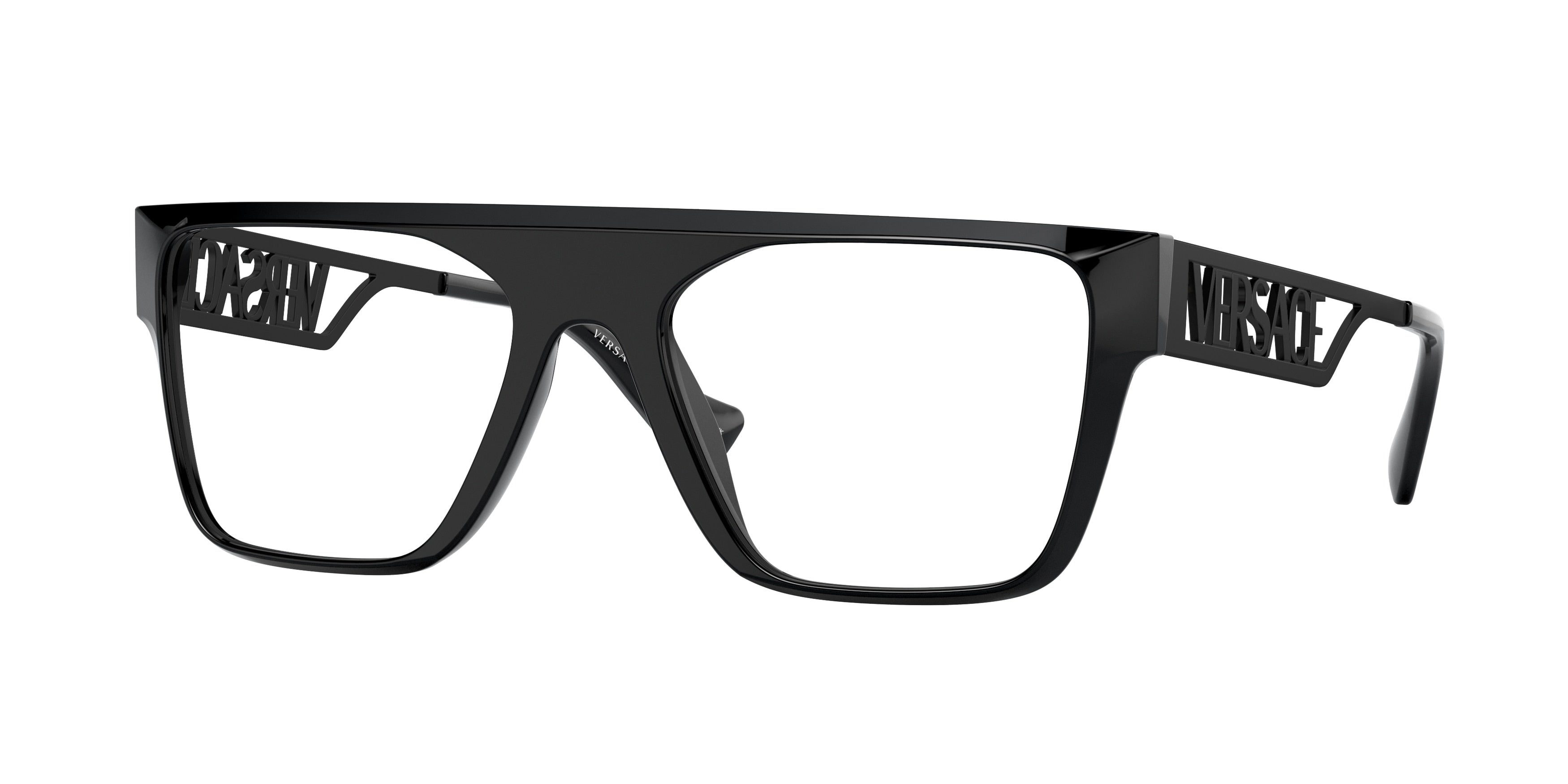 Versace VE3326U Rectangle Eyeglasses  5380-Black 55-145-19 - Color Map Black