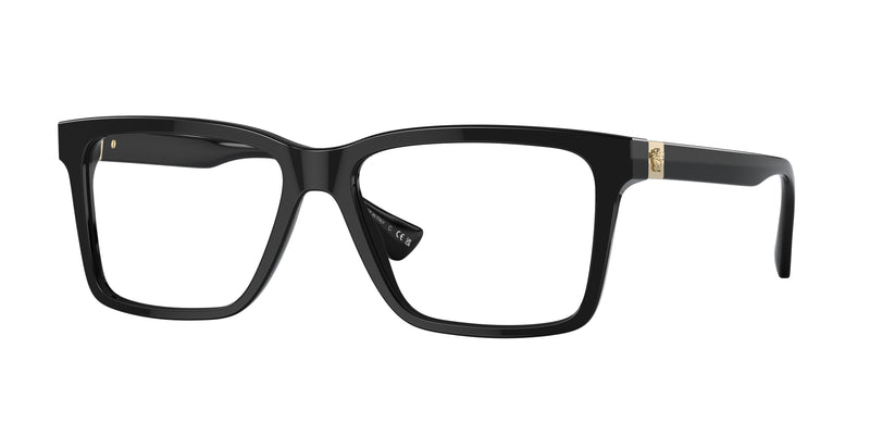 Versace VE3328F Rectangle Eyeglasses  GB1-Black 56-150-16 - Color Map Black