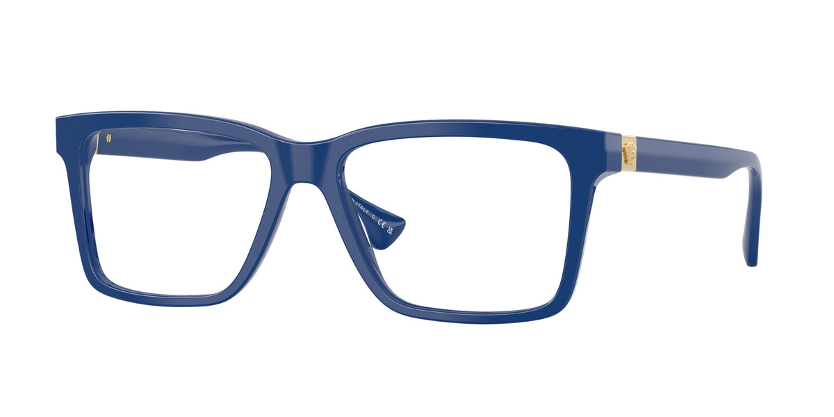 Versace VE3328 Rectangle Eyeglasses  5450-Dark Blue 58-150-16 - Color Map Blue