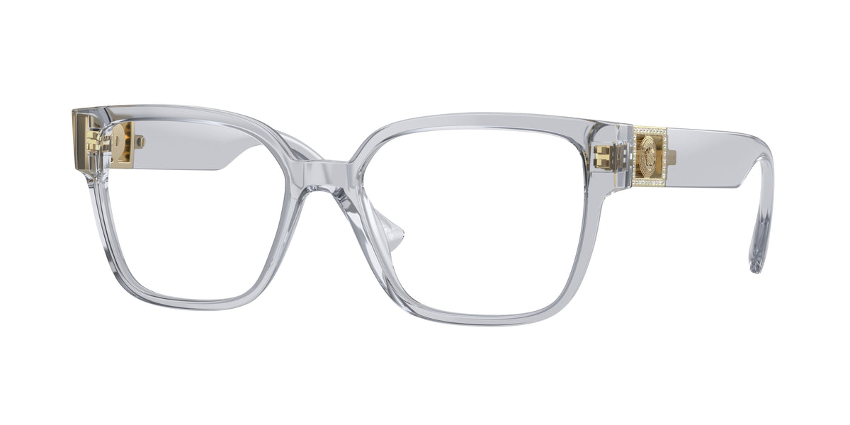 Versace VE3329B Square Eyeglasses  5305-Transparent Grey 52-145-17 - Color Map Grey