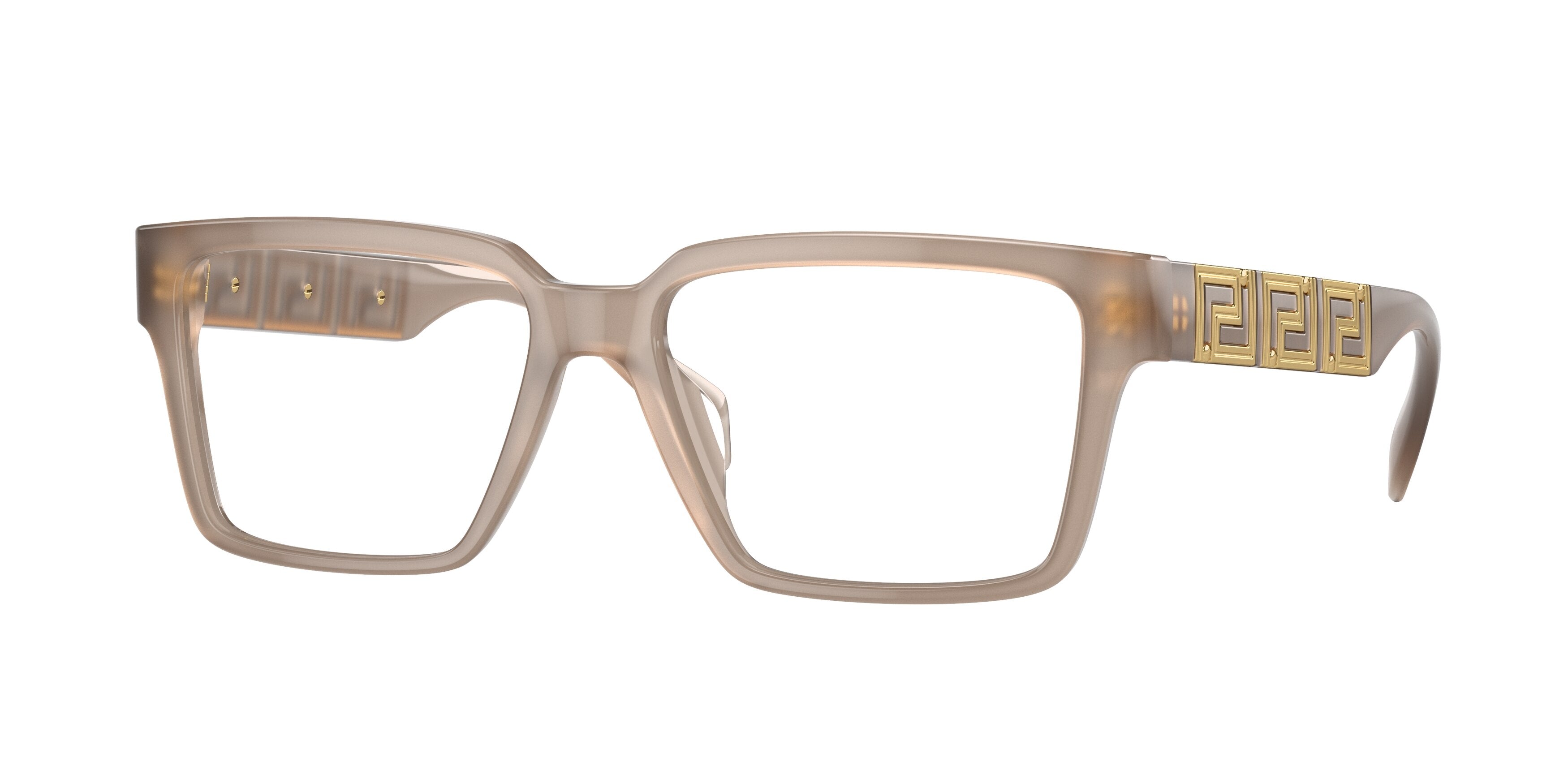 Versace VE3339U Rectangle Eyeglasses  5407-Opal Brown 55-140-16 - Color Map Brown
