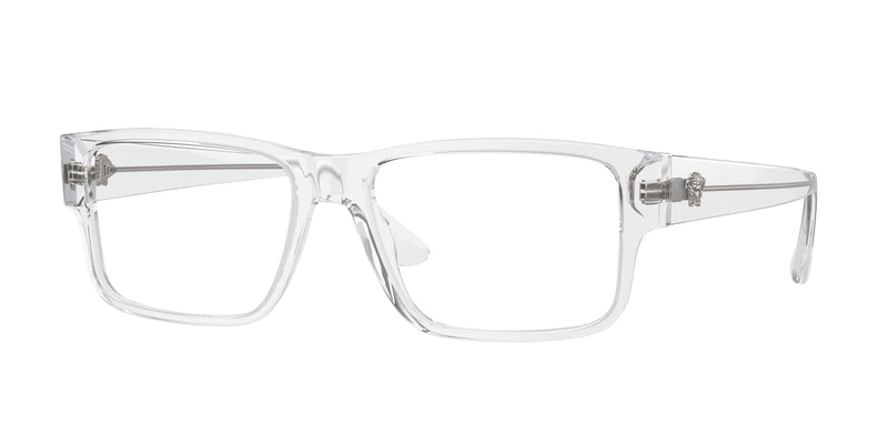 Versace VE3342 Rectangle Eyeglasses  148-Crystal 57-150-17 - Color Map Transparent