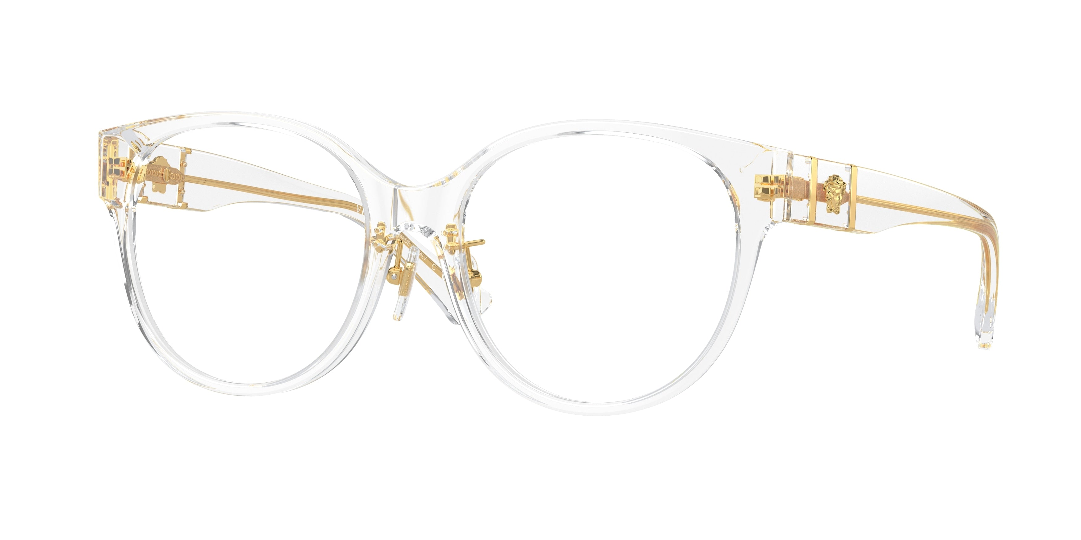 Versace VE3351D Phantos Eyeglasses  148-Crystal 53-140-17 - Color Map Transparent