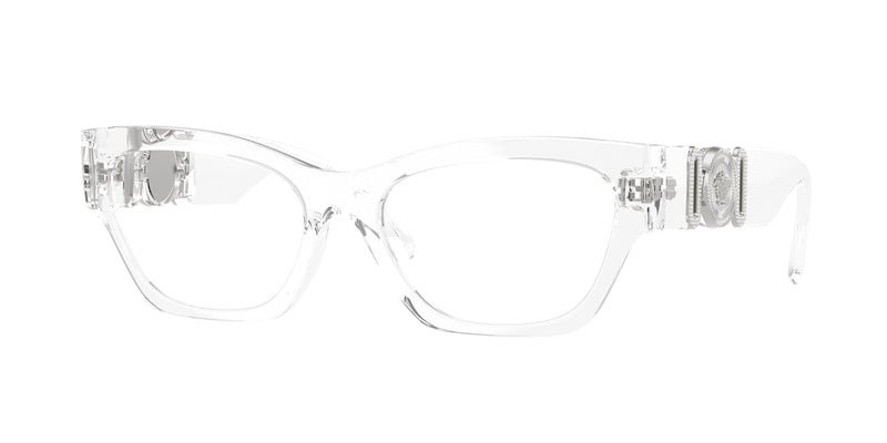 Versace VE3367U Cat Eye Eyeglasses  148-Crystal 54-140-17 - Color Map Transparent