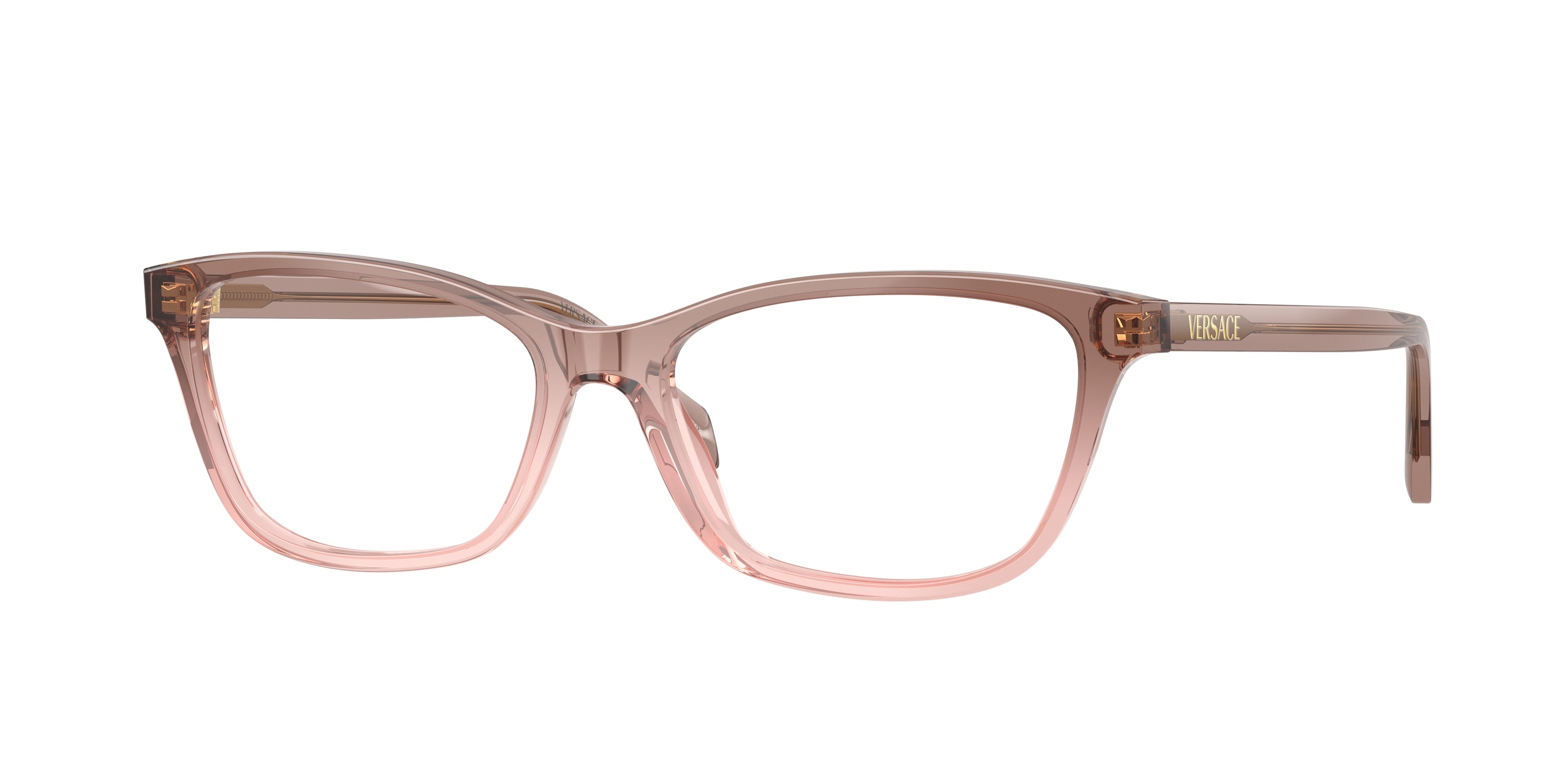 Versace VE3375 Cat Eye Eyeglasses  5435-Brown/Pink 52-140-16 - Color Map Brown