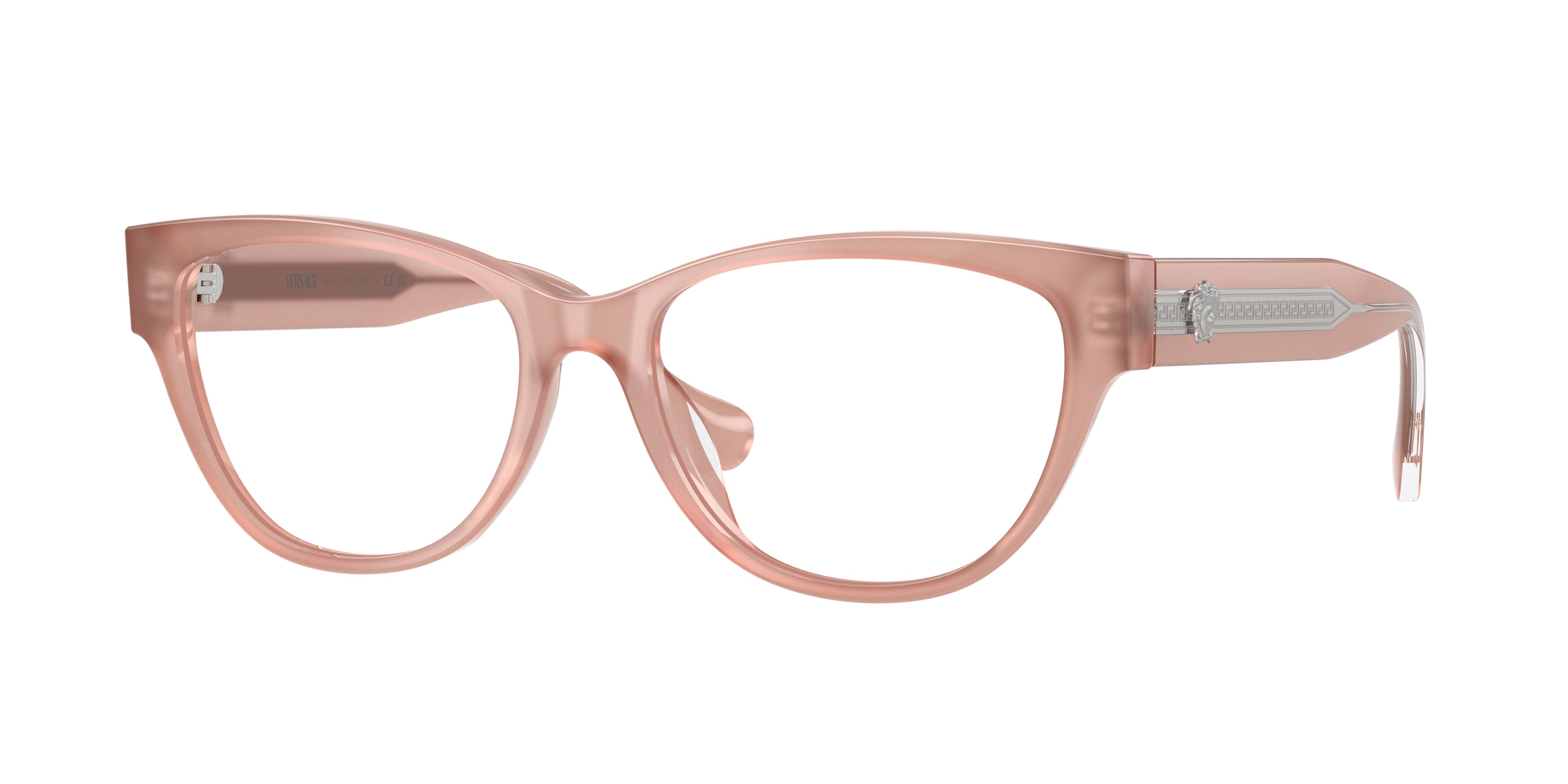 Versace VE3389U Cat Eye Eyeglasses  5394-Opal Pink 54-145-16 - Color Map Pink