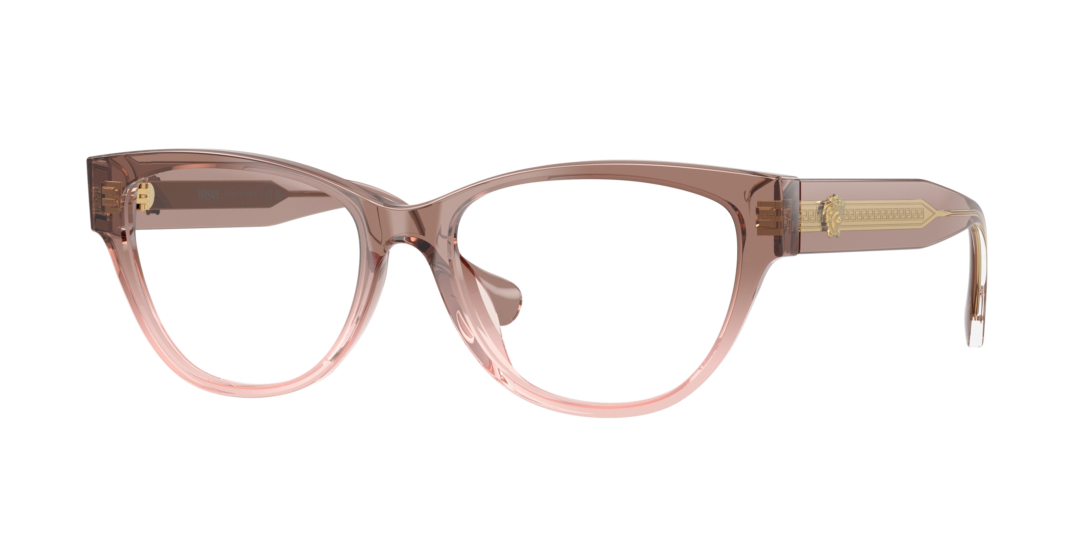 Versace VE3389U Cat Eye Eyeglasses  5435-Brown Spotted Blue 54-145-16 - Color Map Tortoise