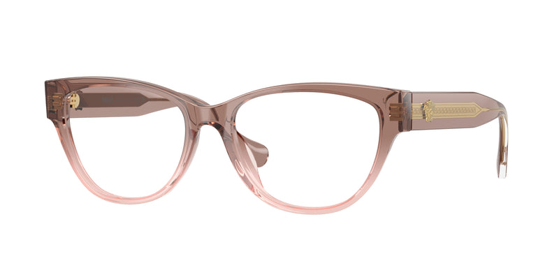 Versace VE3389U Cat Eye Eyeglasses  5435-Brown Spotted Blue 54-145-16 - Color Map Tortoise