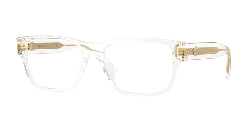 Versace VE3390U Rectangle Eyeglasses  148-Transparent Crystal 56-145-17 - Color Map Transparent