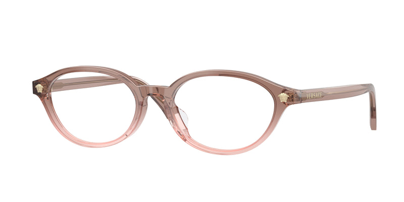 Versace VE3393D Oval Eyeglasses  5435-Brown/Pink 53-140-17 - Color Map Brown