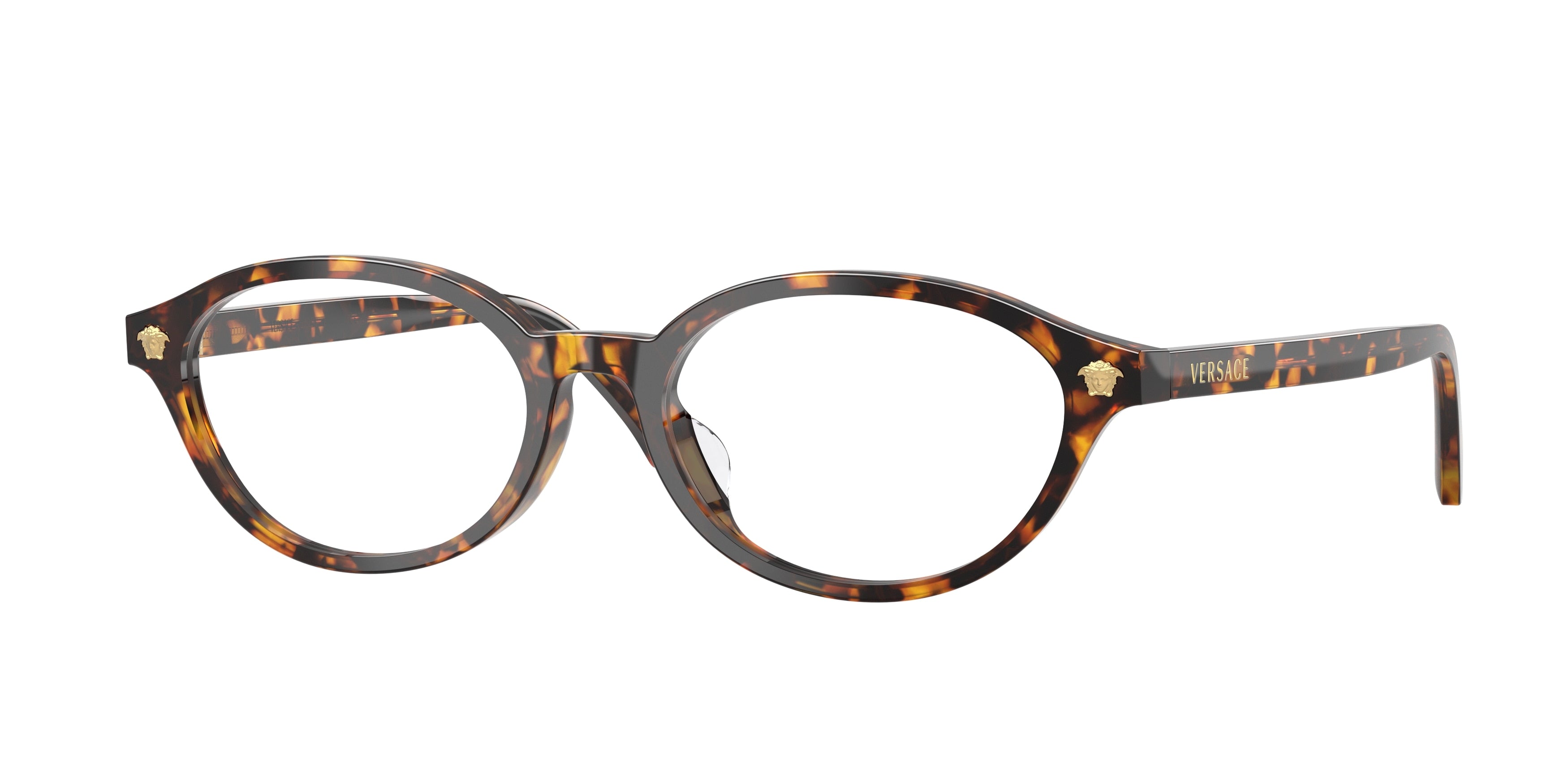 Versace VE3393D Oval Eyeglasses  5514-Havana 53-140-17 - Color Map Tortoise