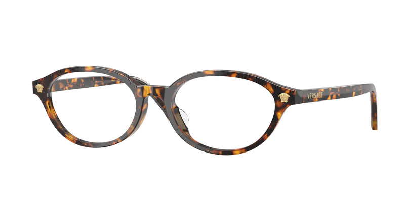 Versace VE3393D Oval Eyeglasses  5514-Havana 53-140-17 - Color Map Tortoise