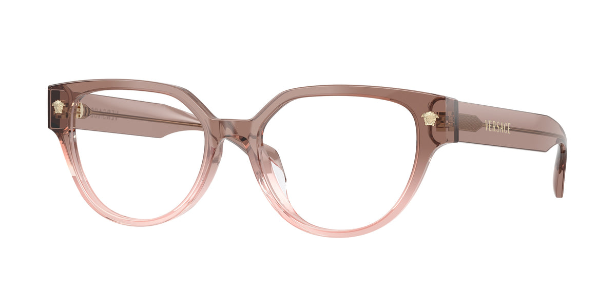Versace VE3394D Cat Eye Eyeglasses  5435-Brown Gradient Pink 53-140-17 - Color Map Brown