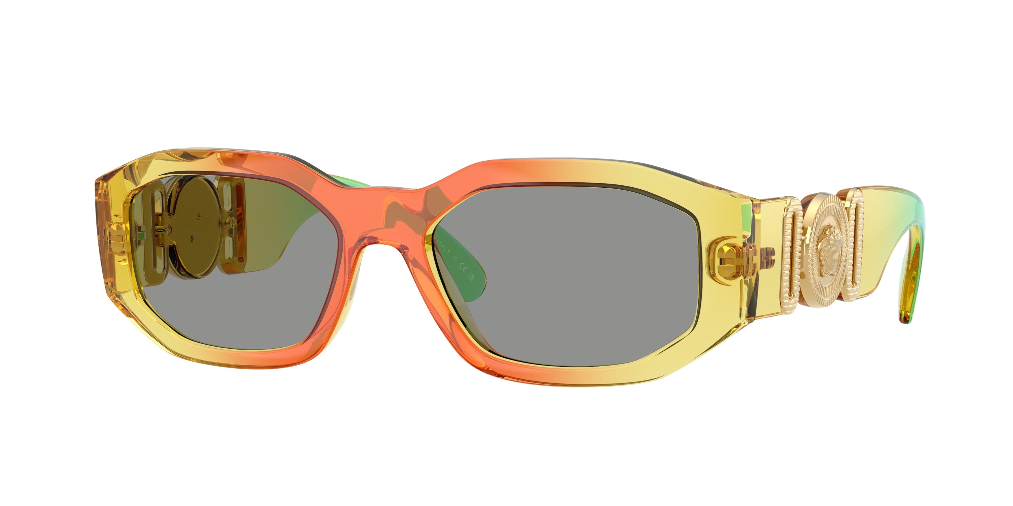 Versace VE4361 Irregular Sunglasses  5530/1-Gradient Yellow/Red/Green 53-140-18 - Color Map Yellow