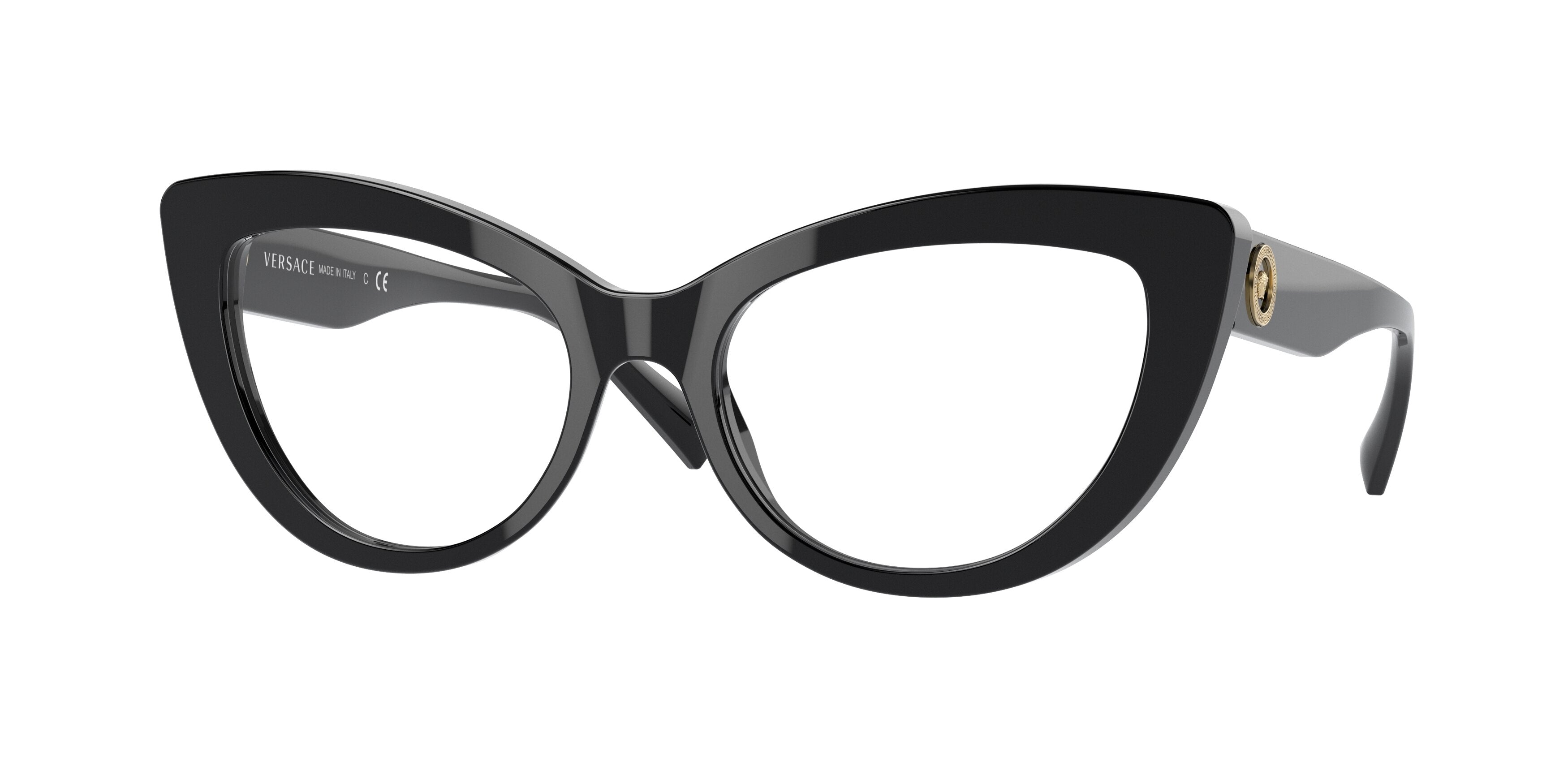 Versace VE4388 Butterfly Sunglasses  GB1/1W-Black 54-140-18 - Color Map Black