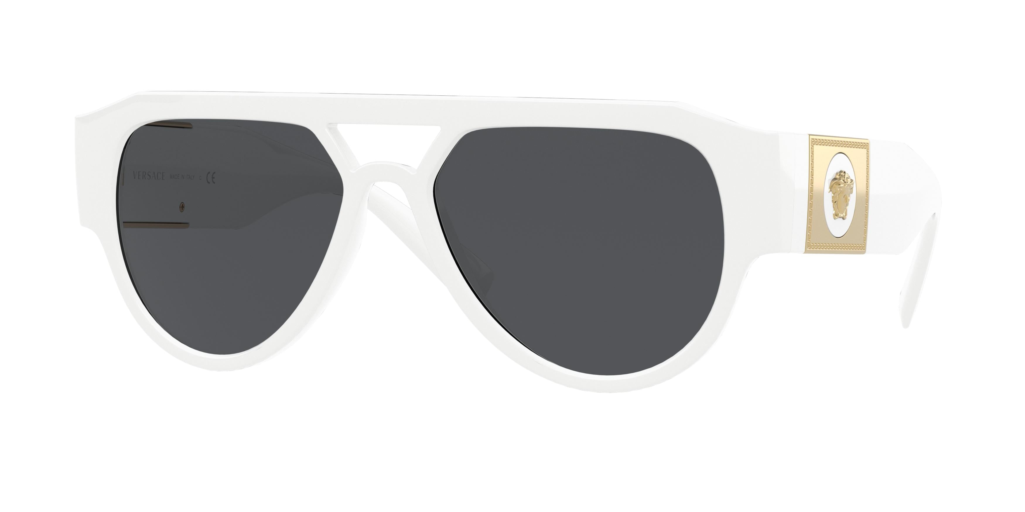 Versace VE4401 Pilot Sunglasses  314/87-White 57-140-17 - Color Map White