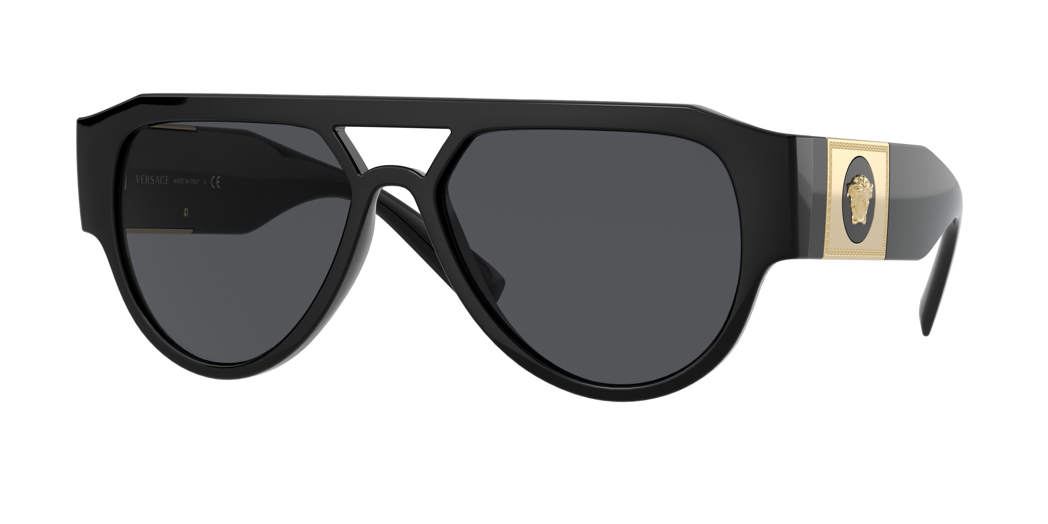 Versace VE4401 Pilot Sunglasses  GB1/87-Black 57-140-17 - Color Map Black