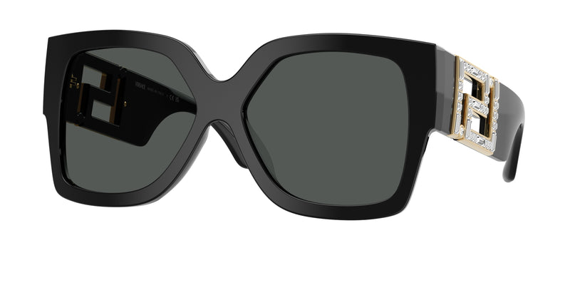Versace VE4402 Rectangle Sunglasses  547887-Black 59-140-16 - Color Map Black