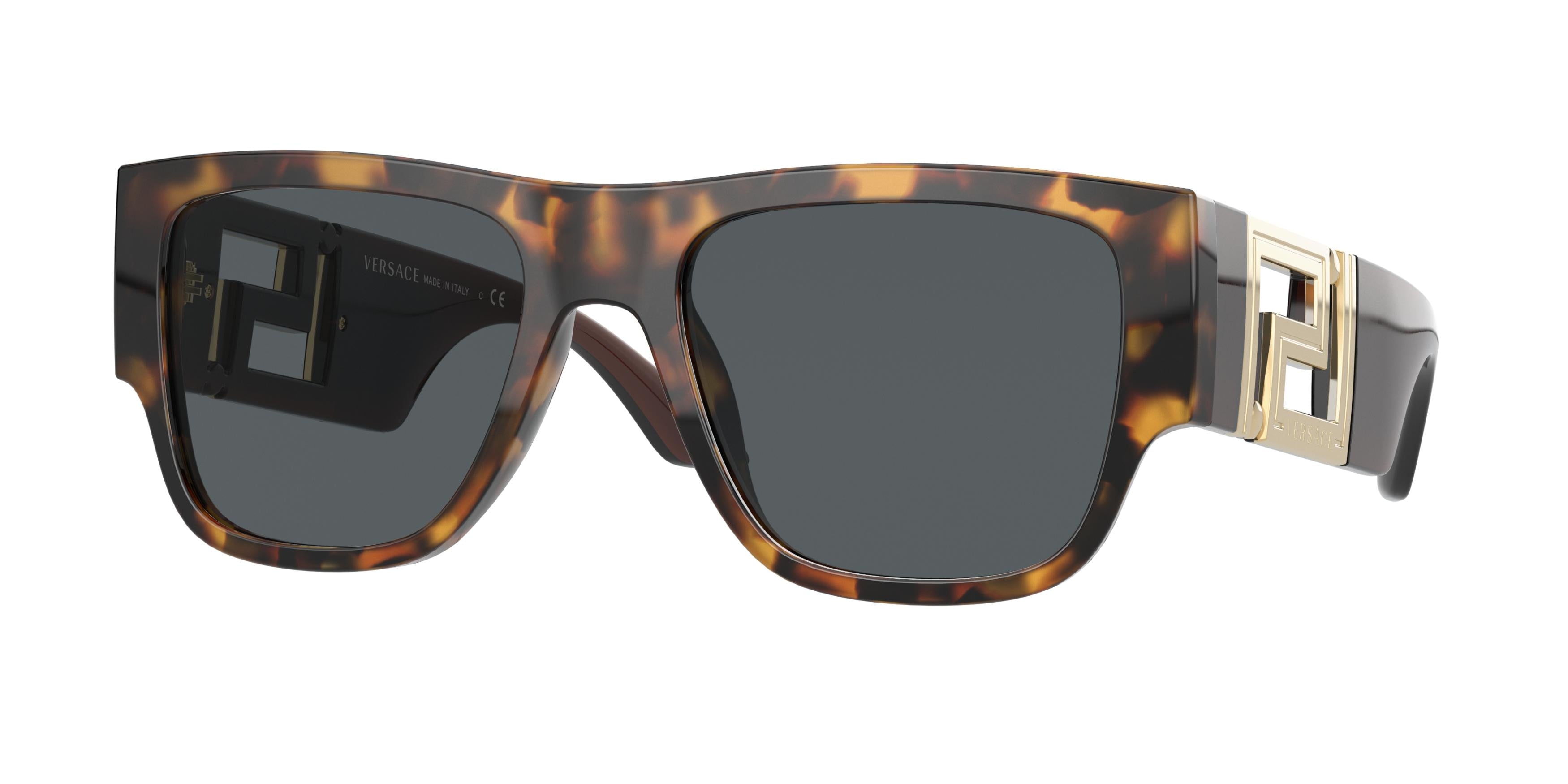 Versace VE4403 Rectangle Sunglasses  511987-Havana 57-140-20 - Color Map Tortoise