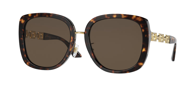 Versace VE4407D Pillow Sunglasses  108/73-Havana 56-140-19 - Color Map Tortoise