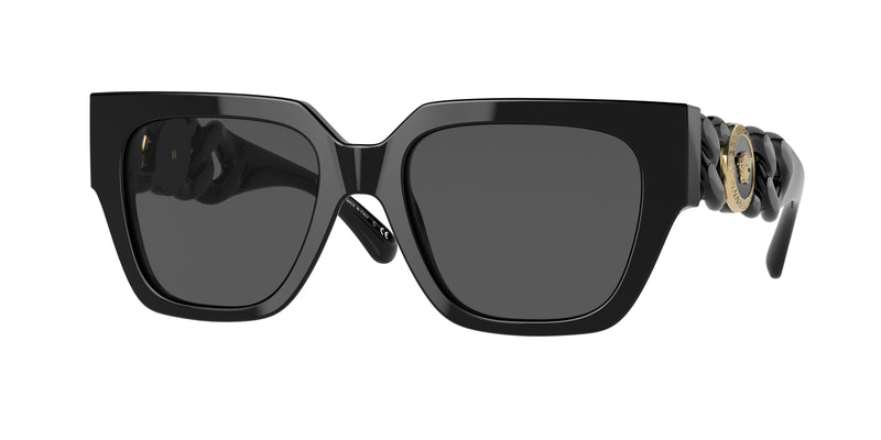 Versace VE4409F Phantos Sunglasses  GB1/87-Black 53-140-19 - Color Map Black