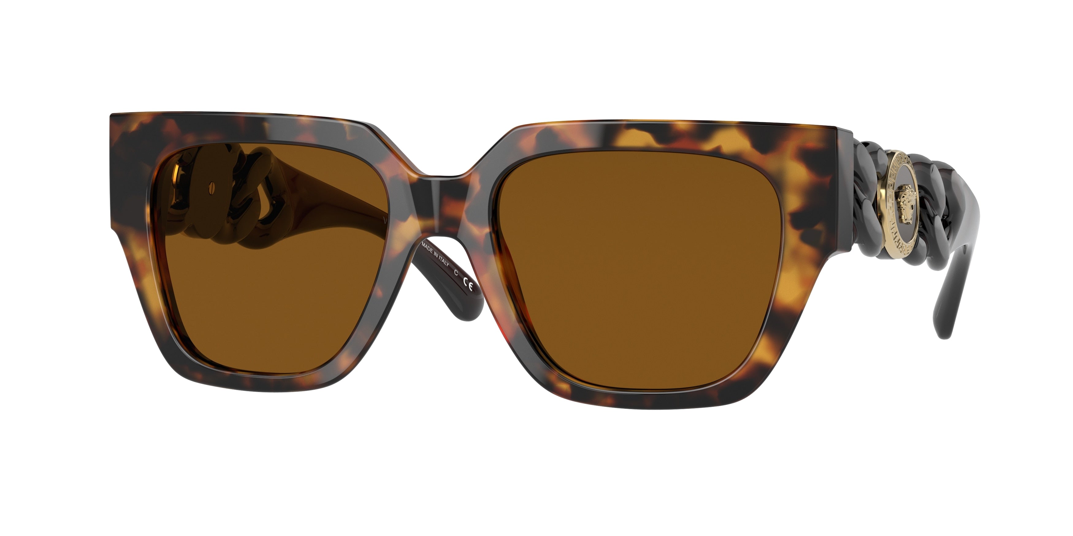 Versace VE4409 Square Sunglasses  511963-Havana 53-140-19 - Color Map Tortoise