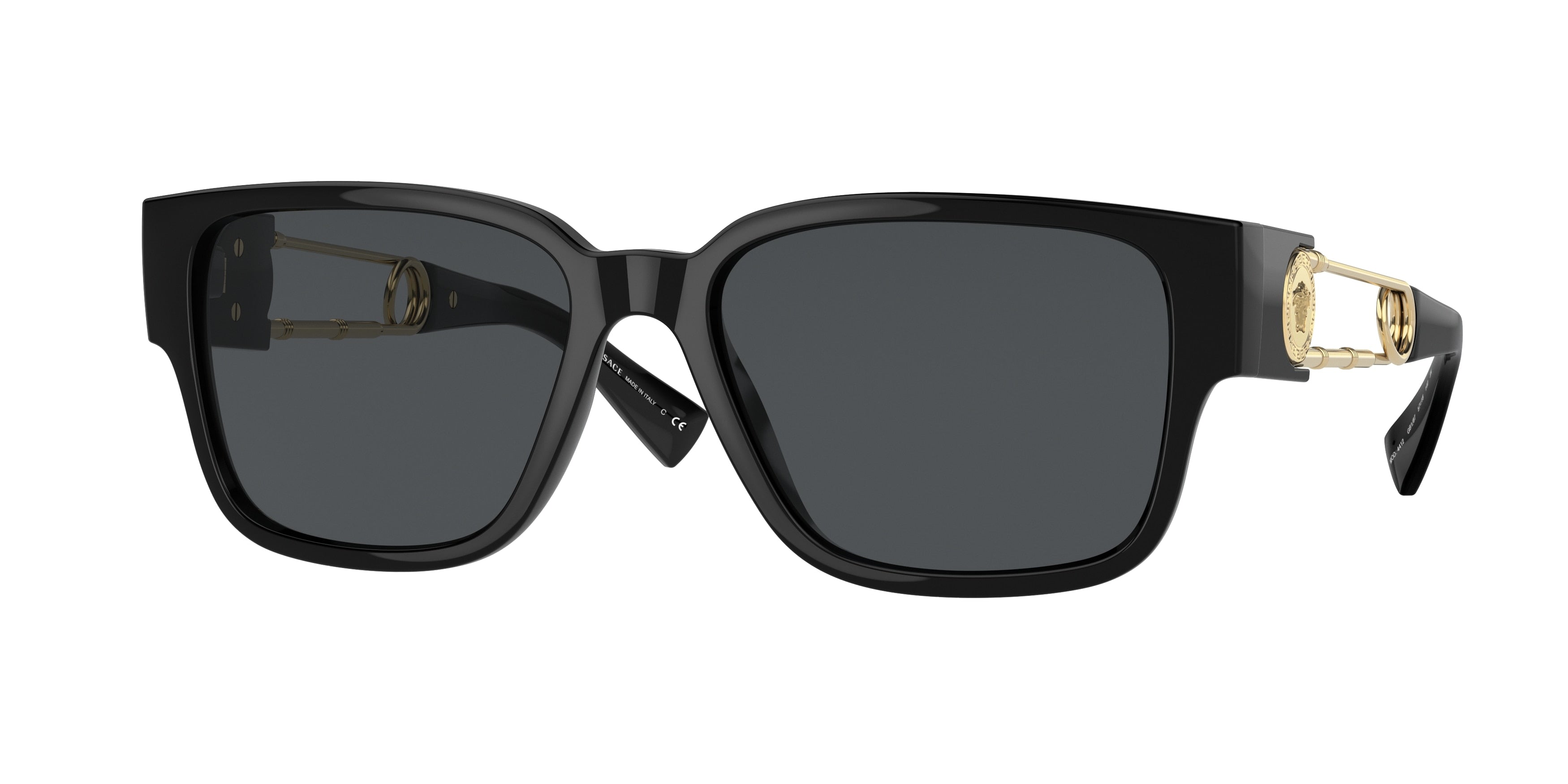 Versace VE4412 Pillow Sunglasses  GB1/87-Black 57-140-18 - Color Map Black