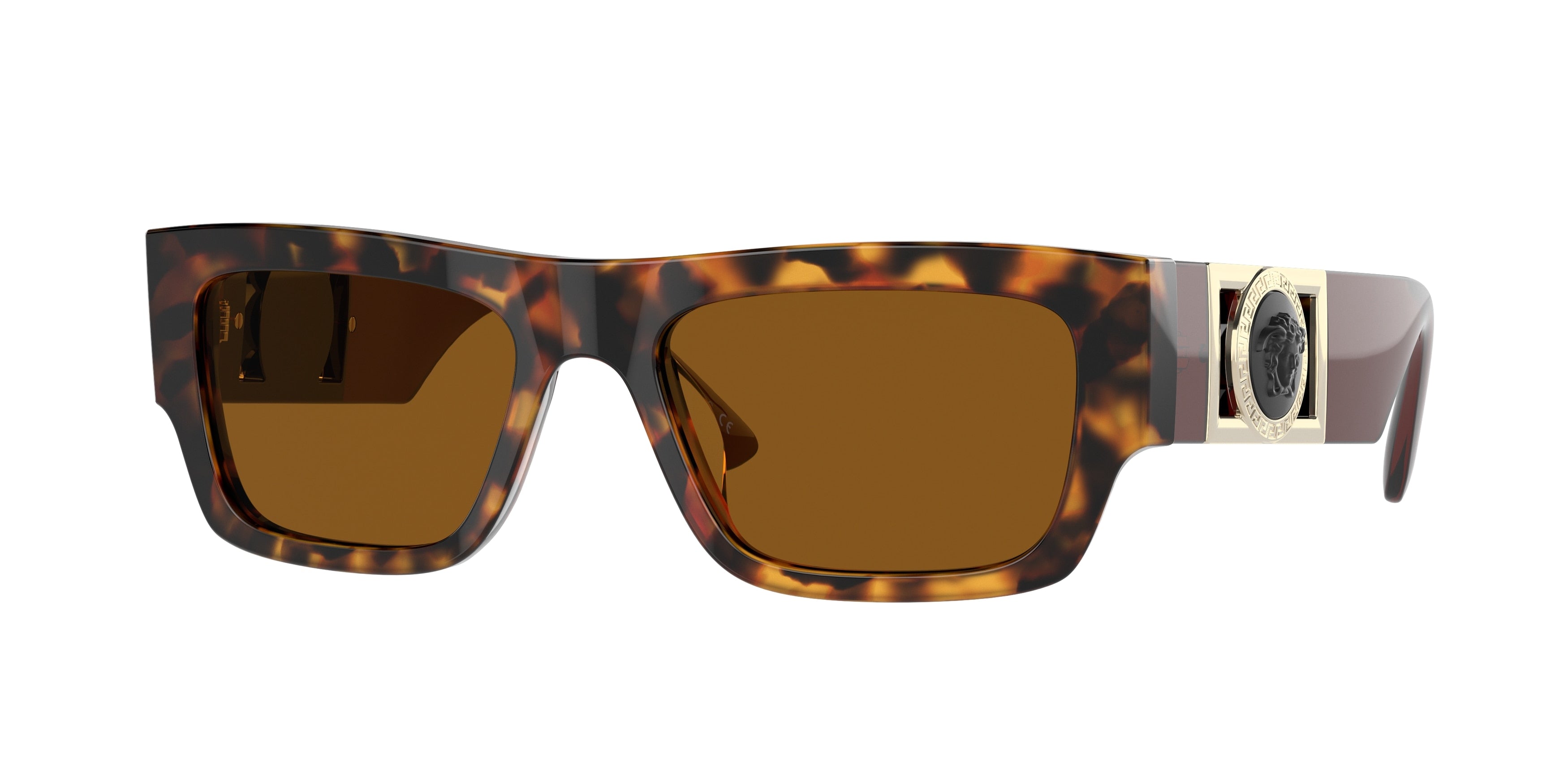 Versace VE4416U Rectangle Sunglasses  511963-Havana 53-145-18 - Color Map Tortoise
