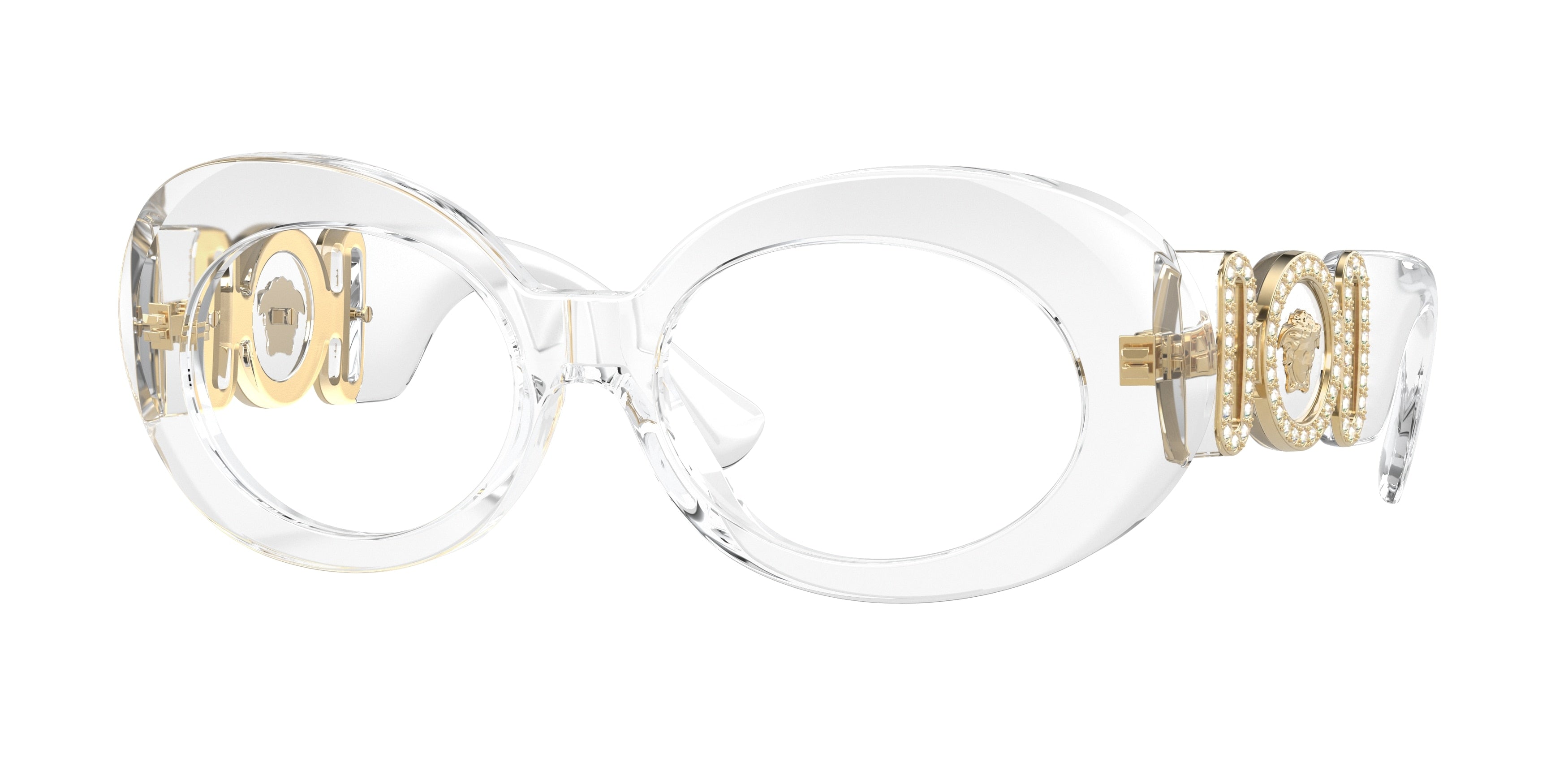 Versace VE4426BU Oval Sunglasses  148/1W-Crystal 54-145-18 - Color Map Transparent
