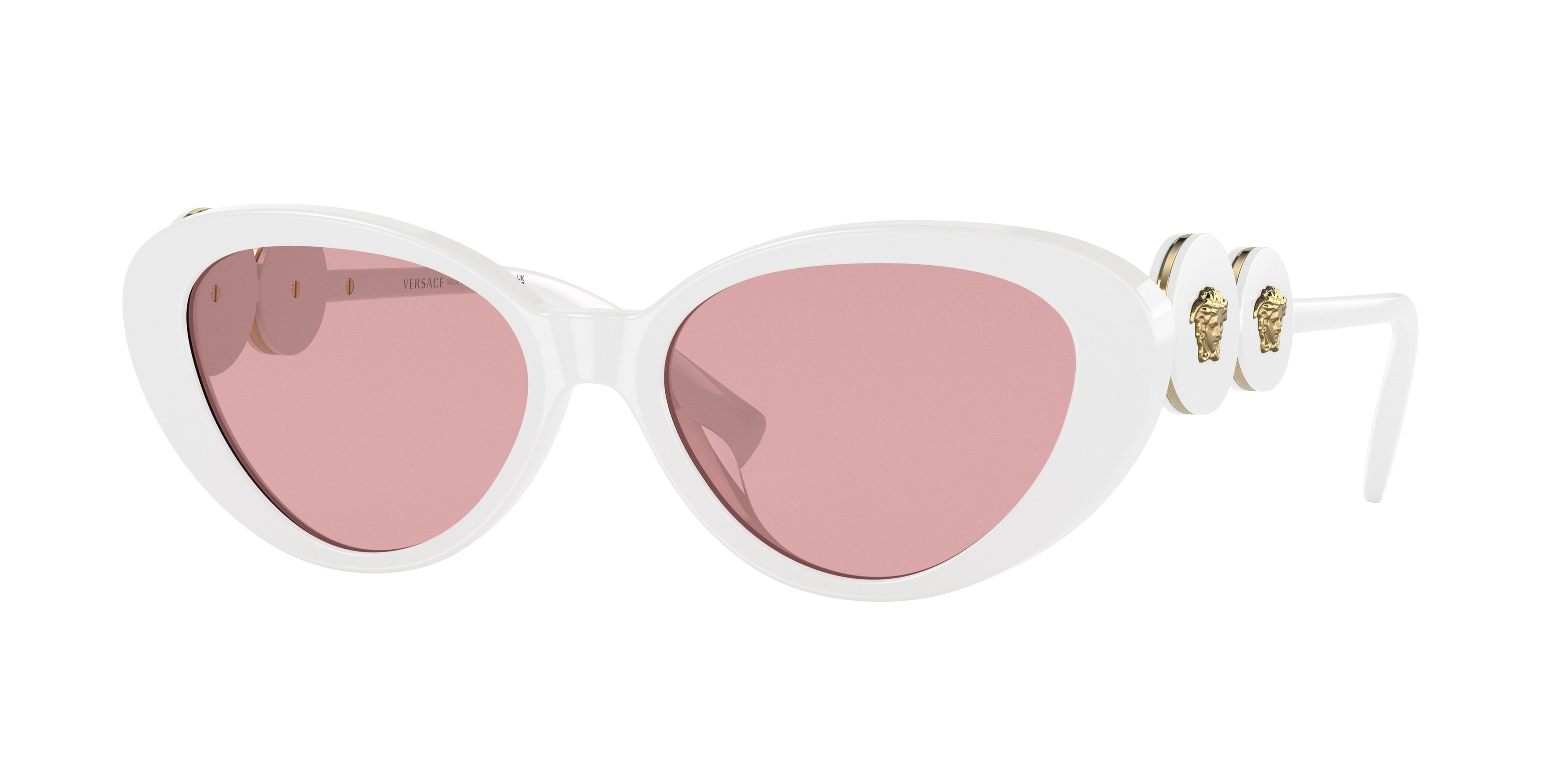 Versace VE4433U Cat Eye Sunglasses  314/84-White 54-145-17 - Color Map White