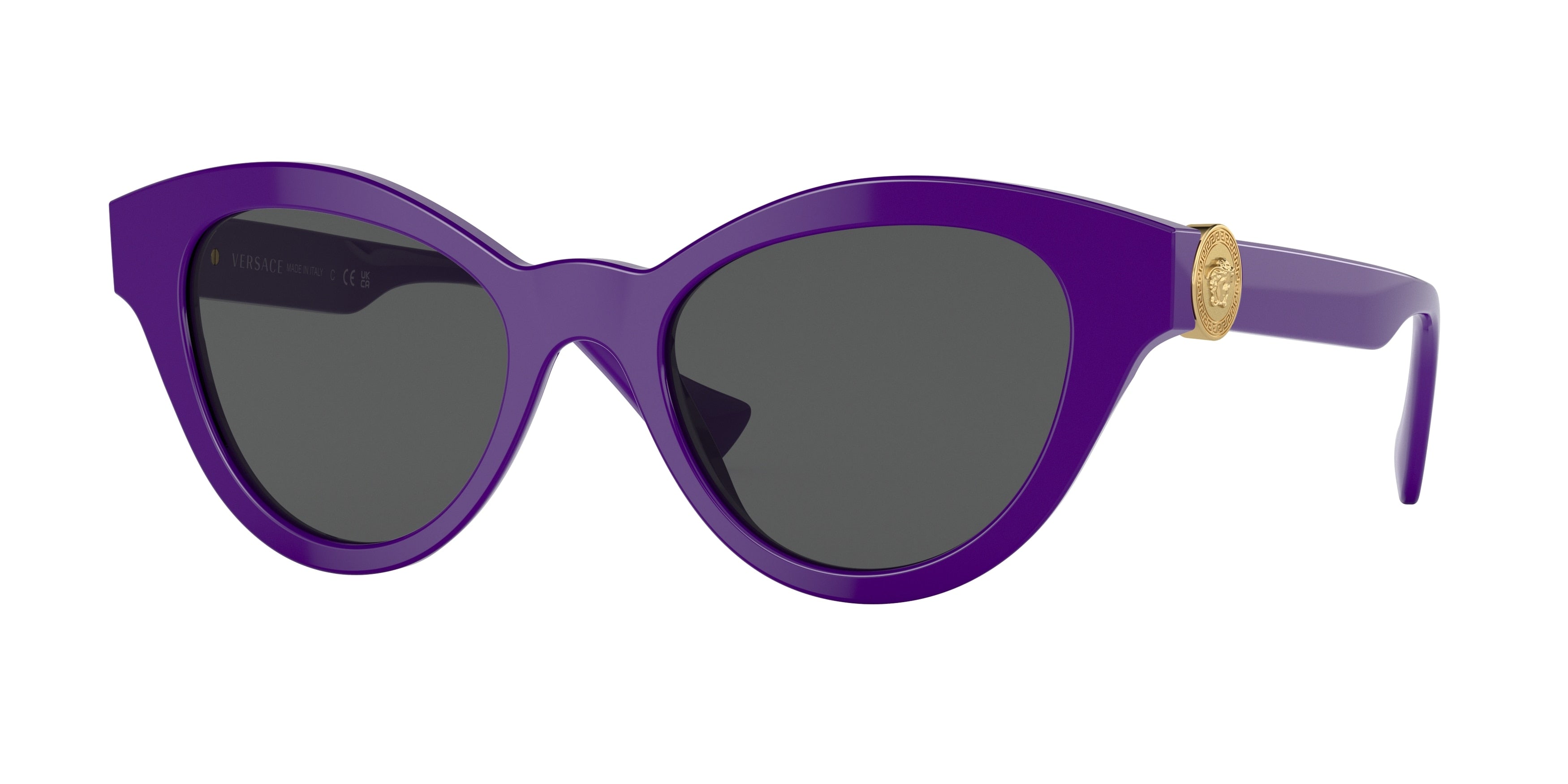 Versace VE4435F Butterfly Sunglasses  538787-Purple 52-145-20 - Color Map Violet