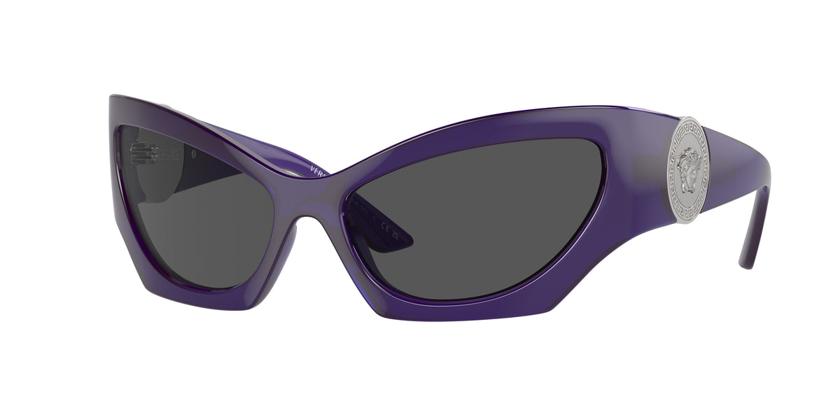 Versace VE4450 Cat Eye Sunglasses  541987-Transparent Violet 60-125-16 - Color Map Violet