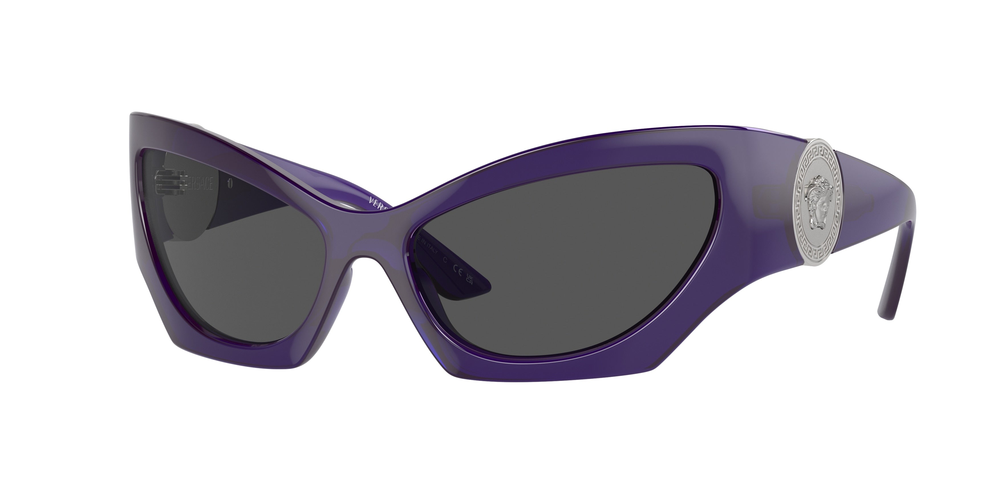 Versace VE4450 Cat Eye Sunglasses  541987-Transparent Violet 60-125-16 - Color Map Violet