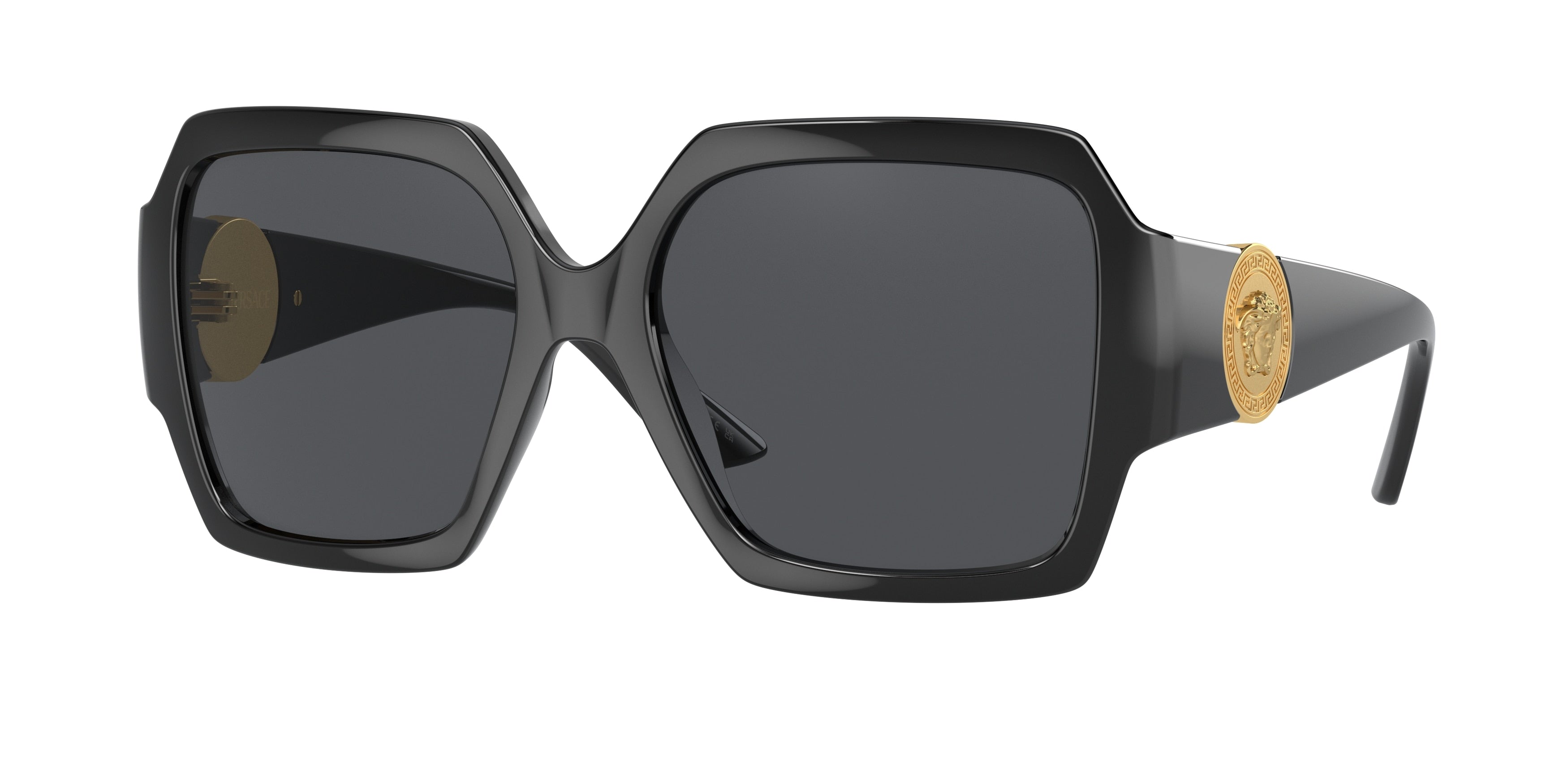 Versace VE4453 Square Sunglasses  GB1/87-Black 56-135-17 - Color Map Black