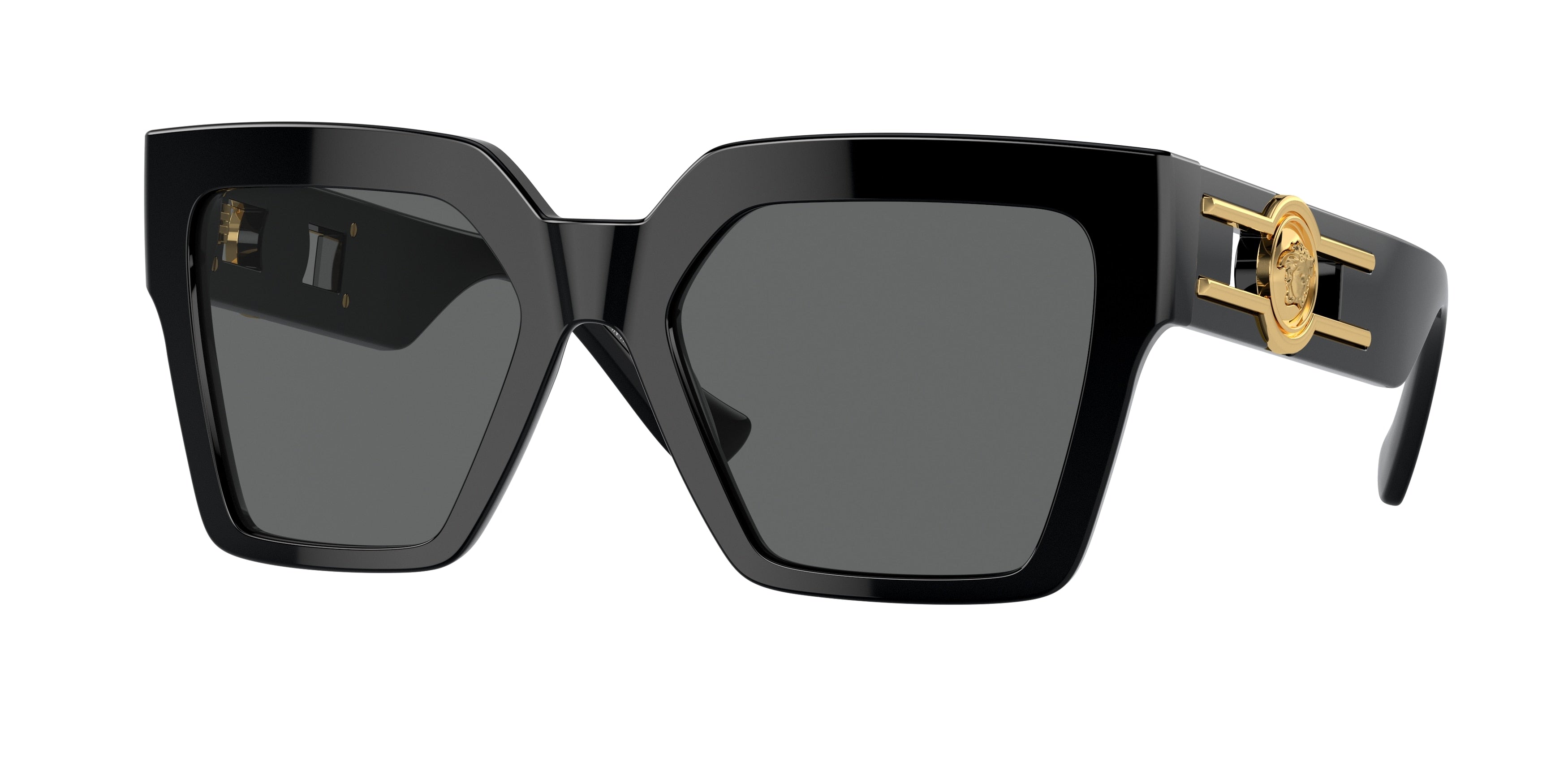 Versace VE4458F Butterfly Sunglasses  GB1/87-Black 54-135-19 - Color Map Black