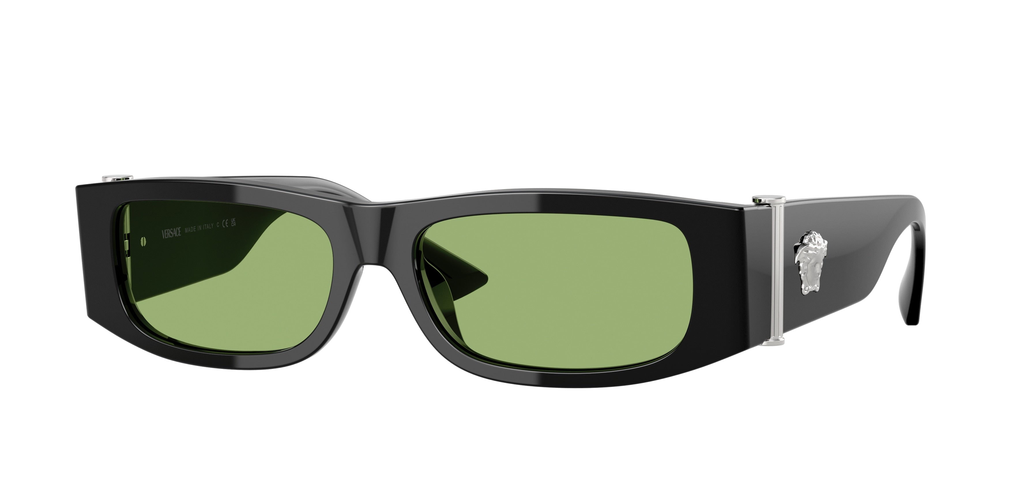 Versace VE4476U Rectangle Sunglasses  GB1/2-Black 55-135-16 - Color Map Black