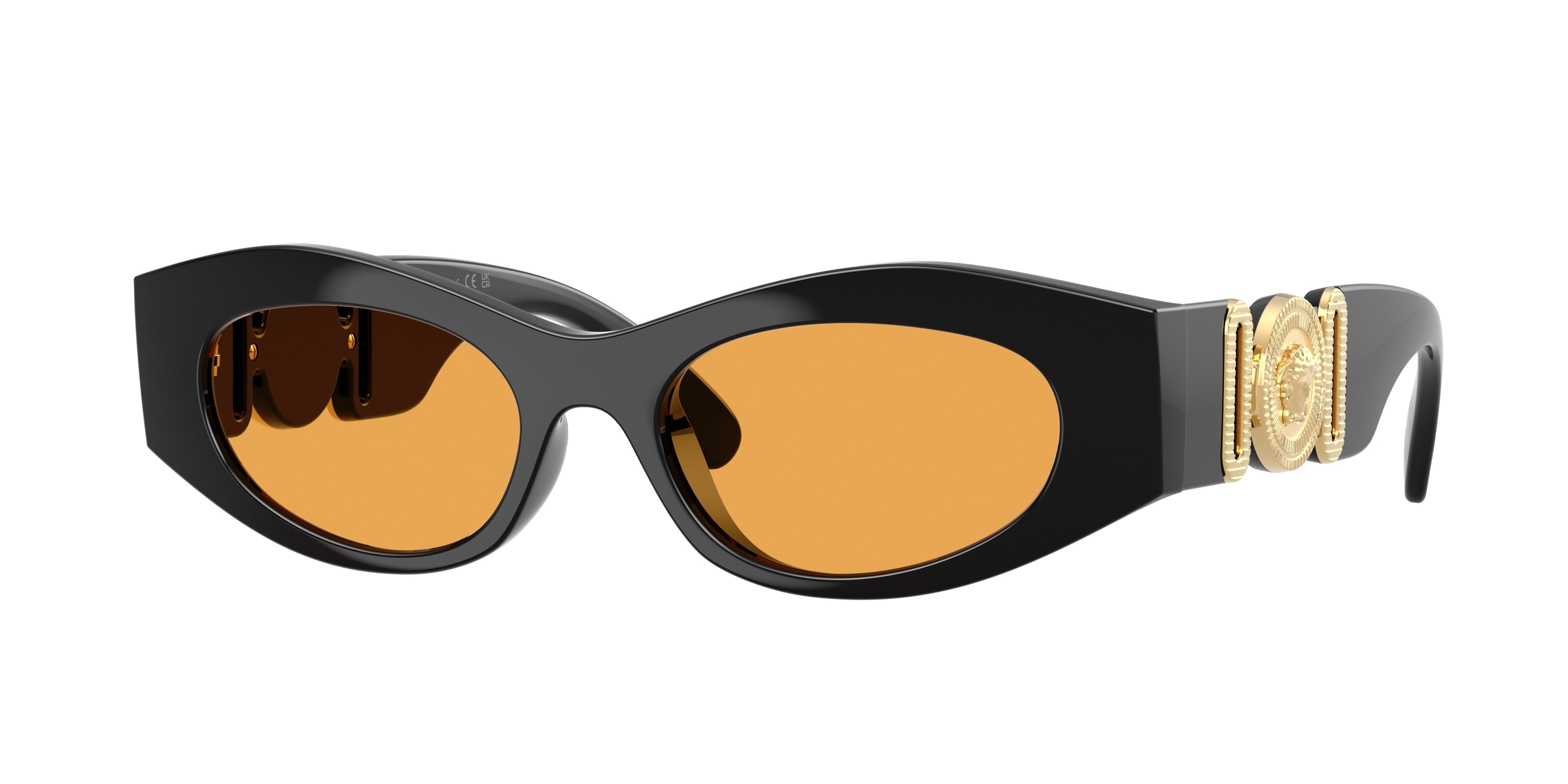 Versace VE4480U Cat Eye Sunglasses  GB1/7-Black 51-140-18 - Color Map Black