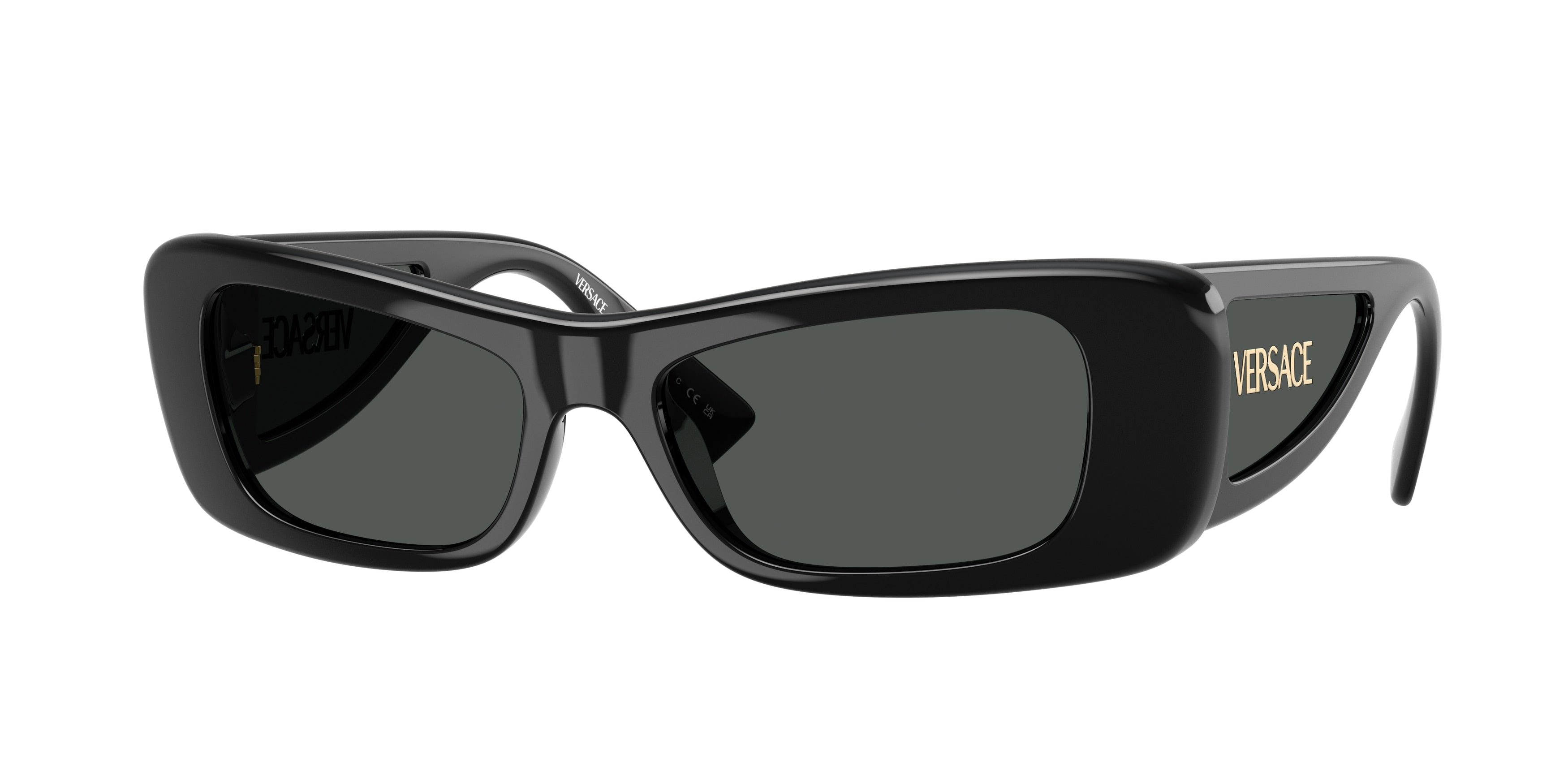 Versace VE4481 Cat Eye Sunglasses  GB1/87-Black 54-135-17 - Color Map Black