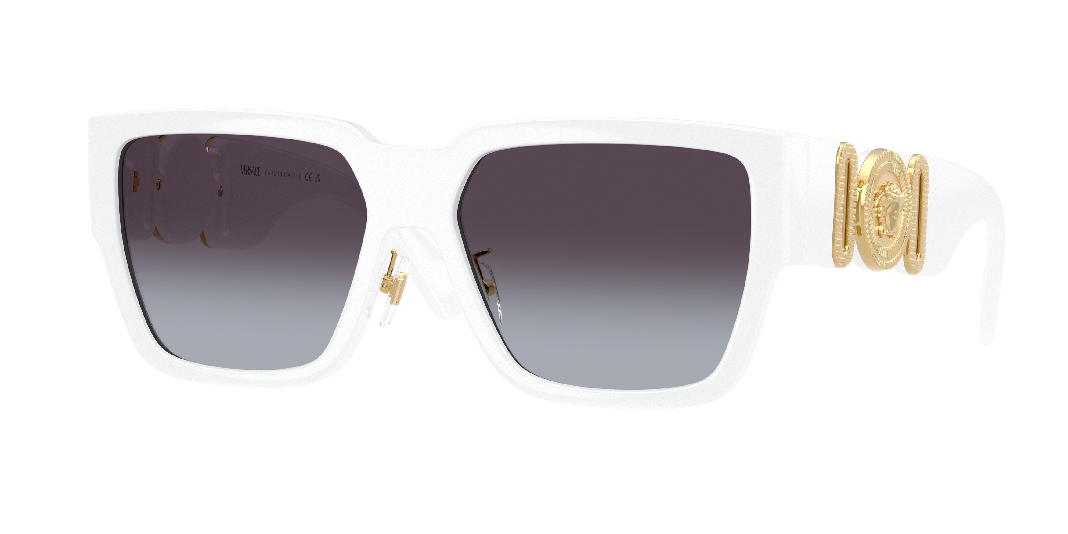 Versace VE4483D Square Sunglasses  314/8G-White 57-140-16 - Color Map White