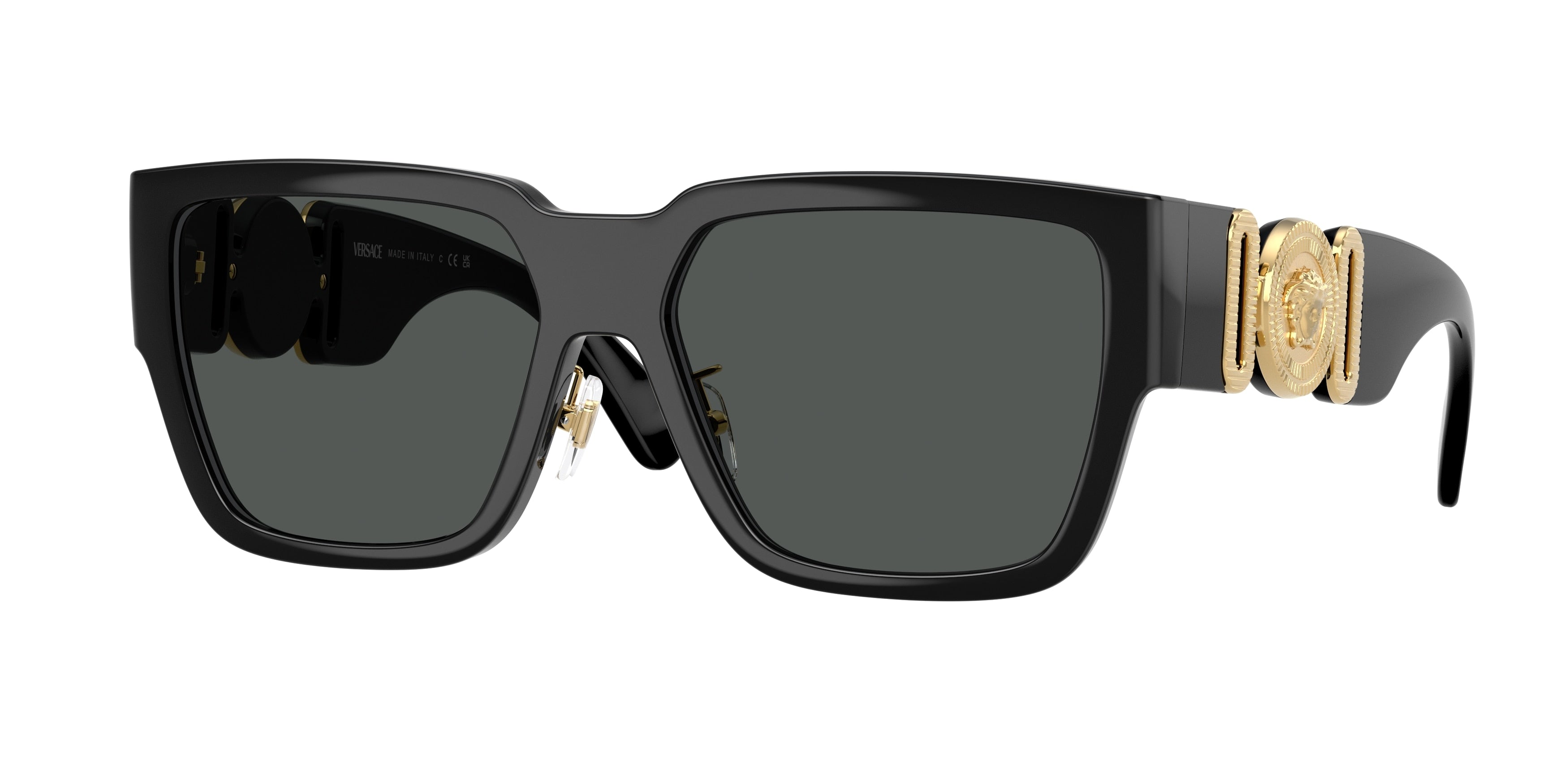 Versace VE4483D Square Sunglasses  GB1/87-Black 57-140-16 - Color Map Black