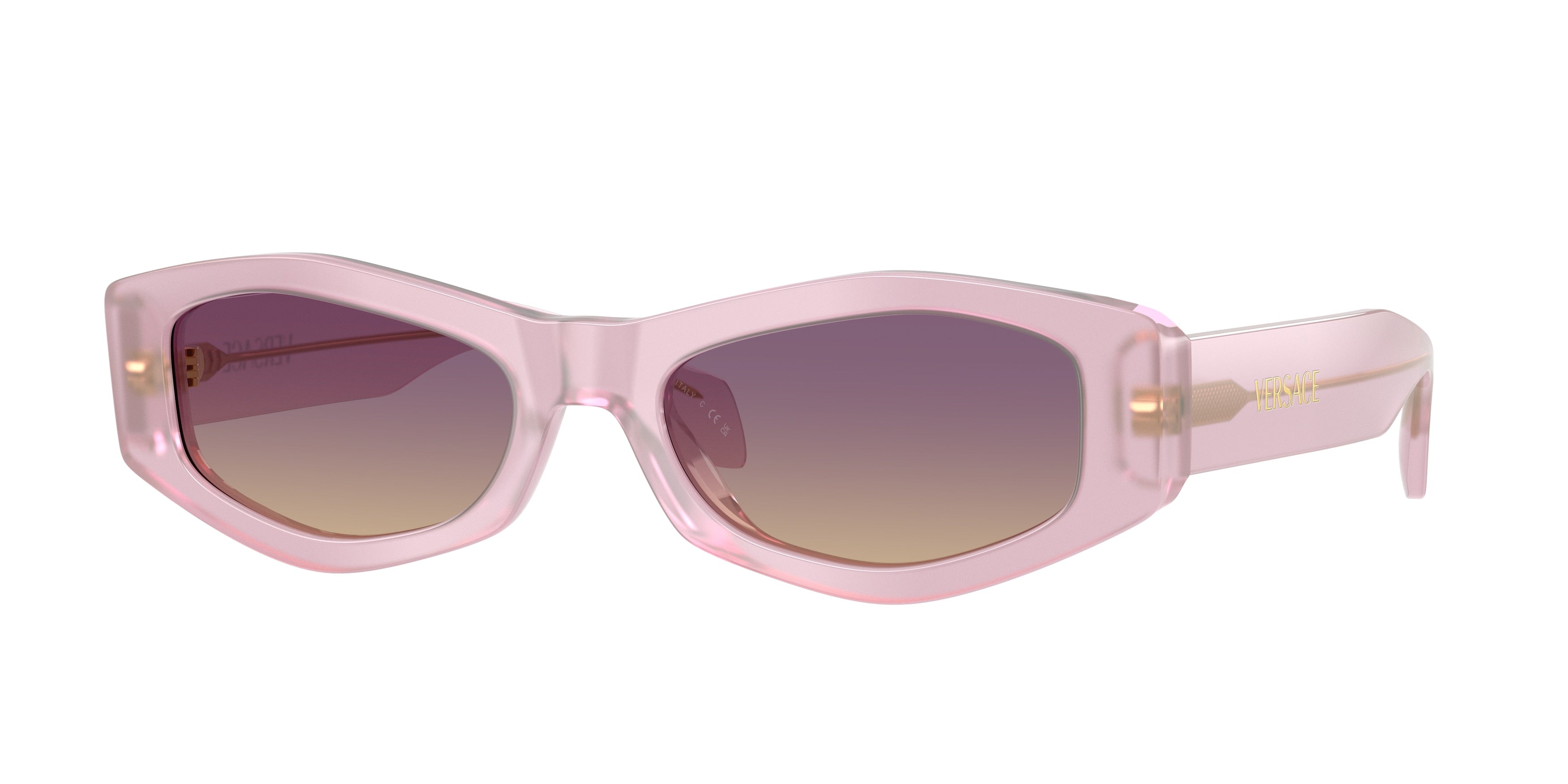 Versace VE4487 Irregular Sunglasses  551370-Opal Lillac 54-140-19 - Color Map Violet