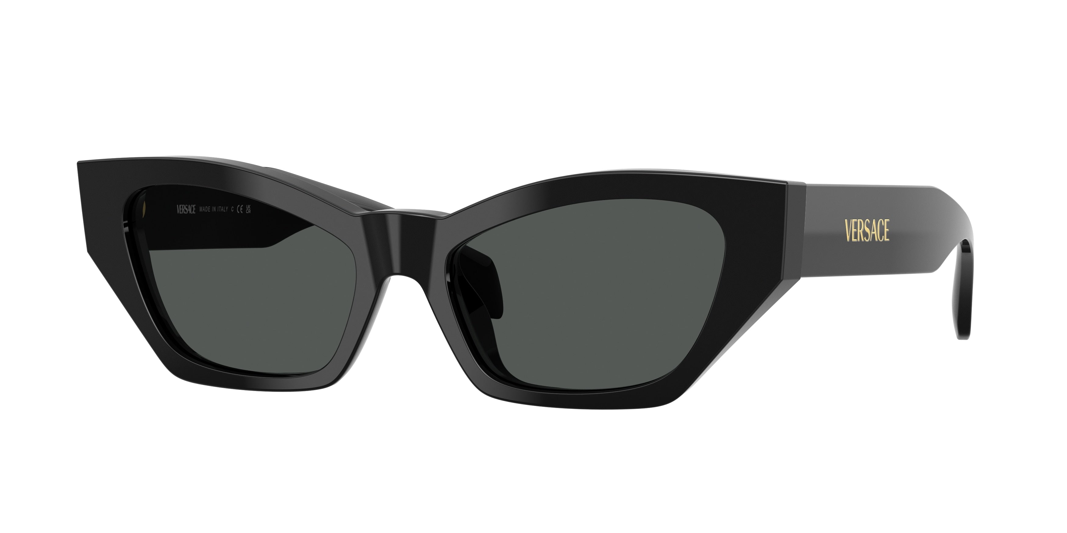 Versace VE4488U Cat Eye Sunglasses  GB1/87-Black 53-140-17 - Color Map Black
