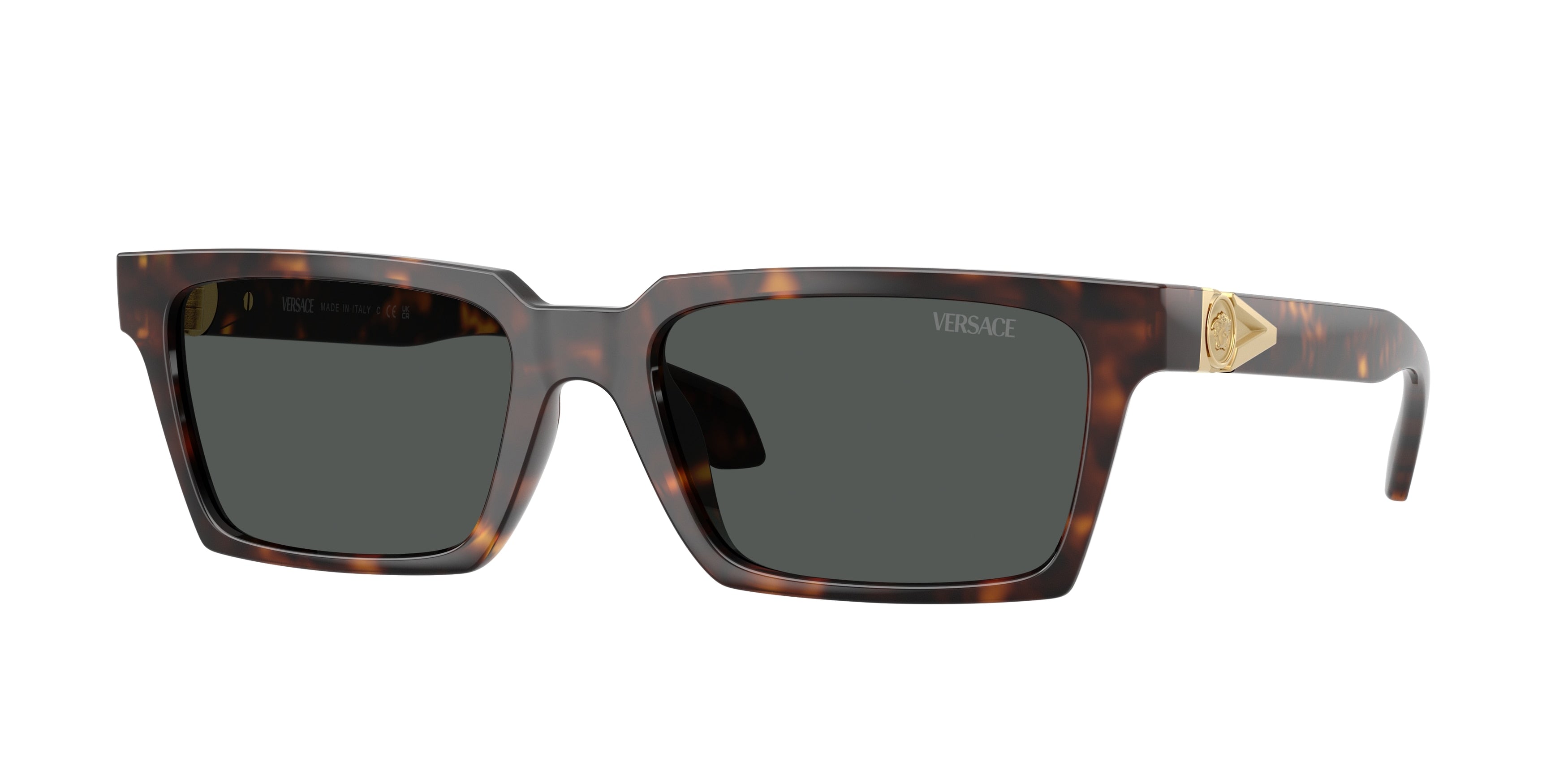 Versace VE4490U Rectangle Sunglasses  108/87-Havana 55-140-18 - Color Map Tortoise