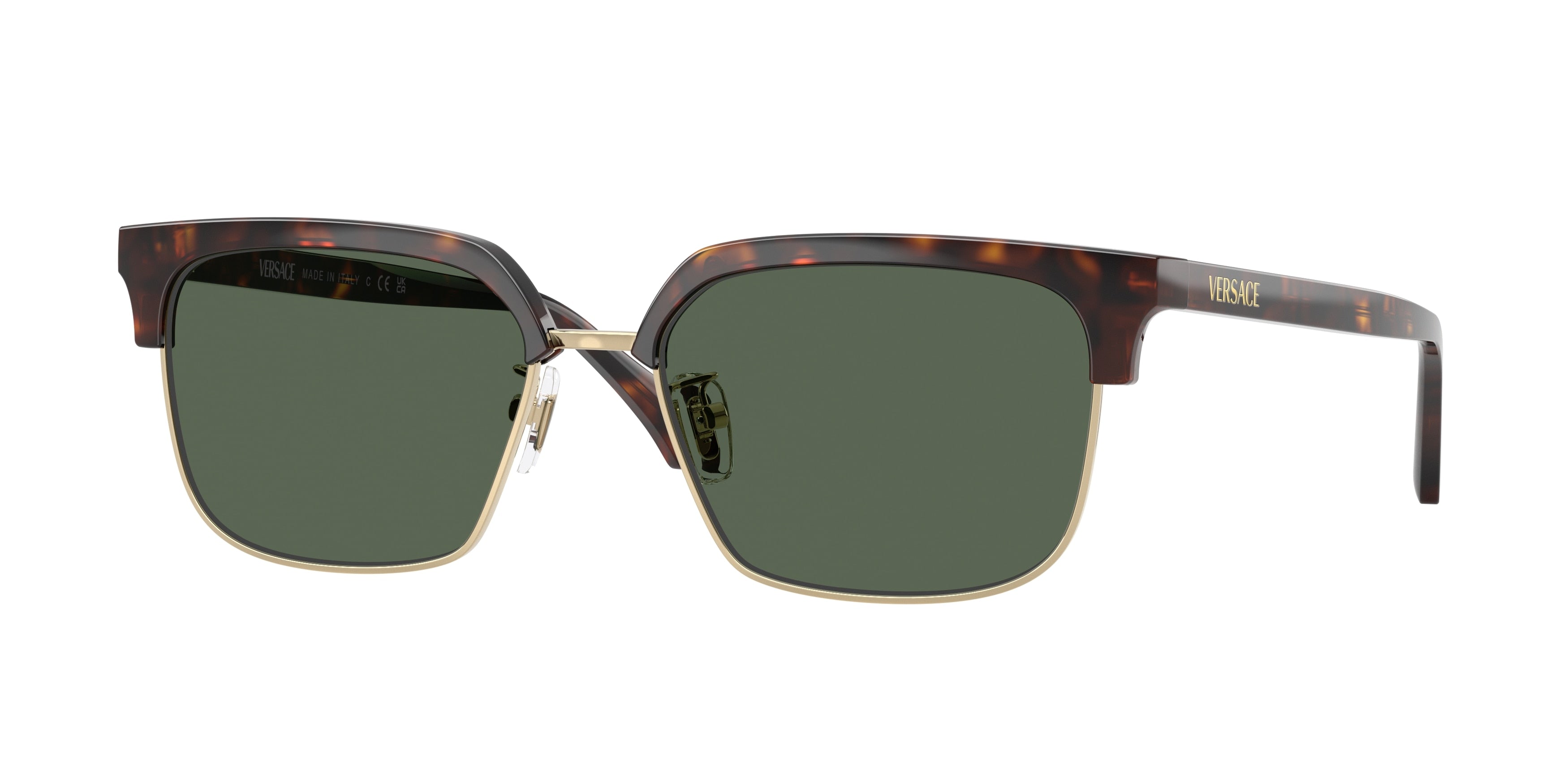 Versace VE4494D Square Sunglasses  108/71-Dark Havana 56-140-17 - Color Map Brown