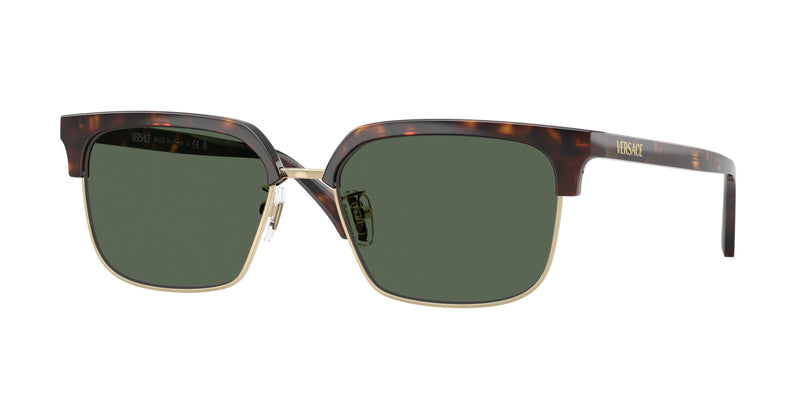 Versace VE4494D Square Sunglasses  108/71-Dark Havana 56-140-17 - Color Map Brown