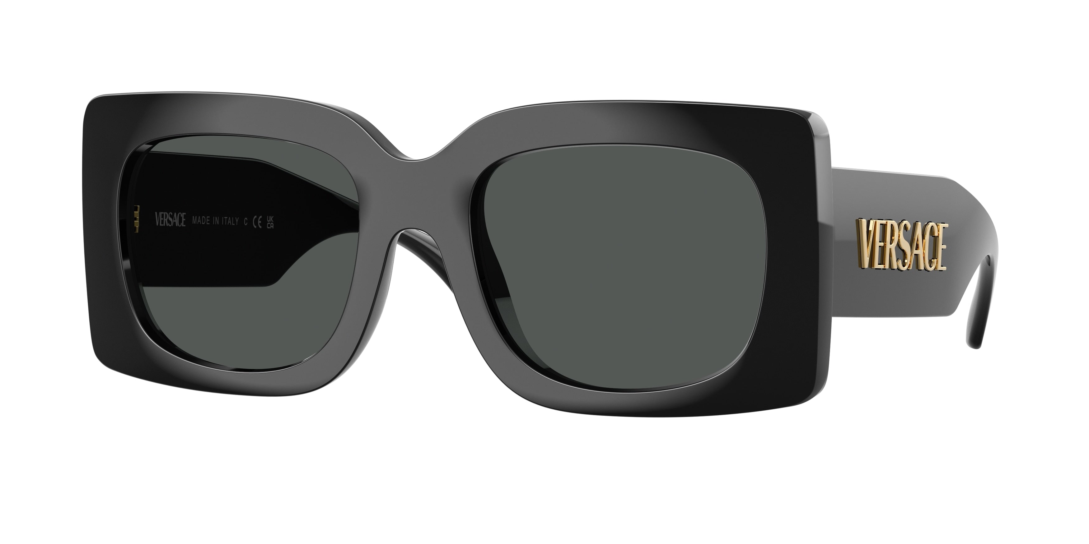 Versace VE4496U Square Sunglasses  GB1/87-Black 54-140-21 - Color Map Black