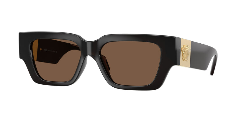 Versace VE4497U Square Sunglasses  554373-Transparent Brown 53-140-15 - Color Map Brown